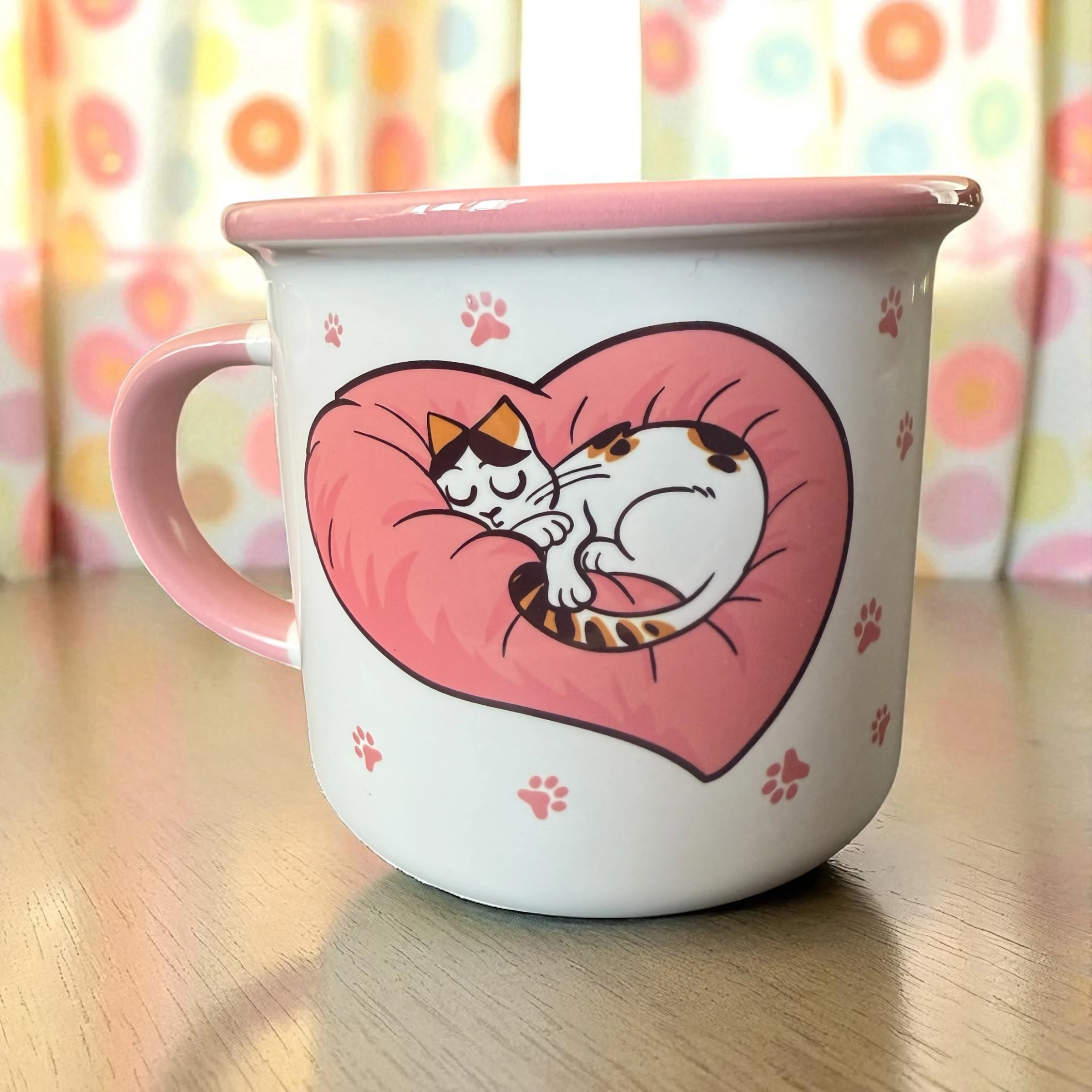 Pembe Enamel Emaye Kupa (Süblimasyon)