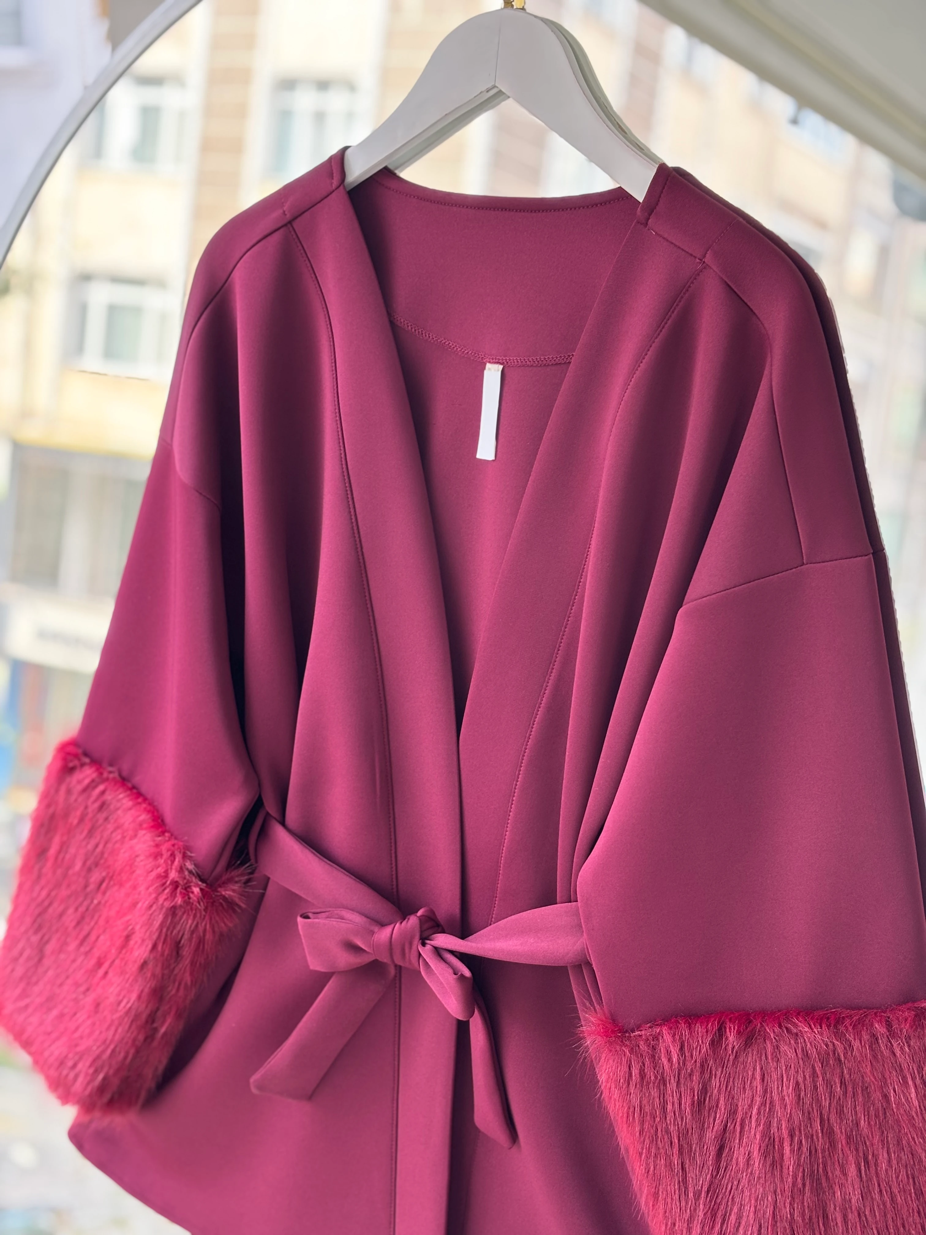 KÜRK DETAY SCUBA ARMİS CEKET BORDO