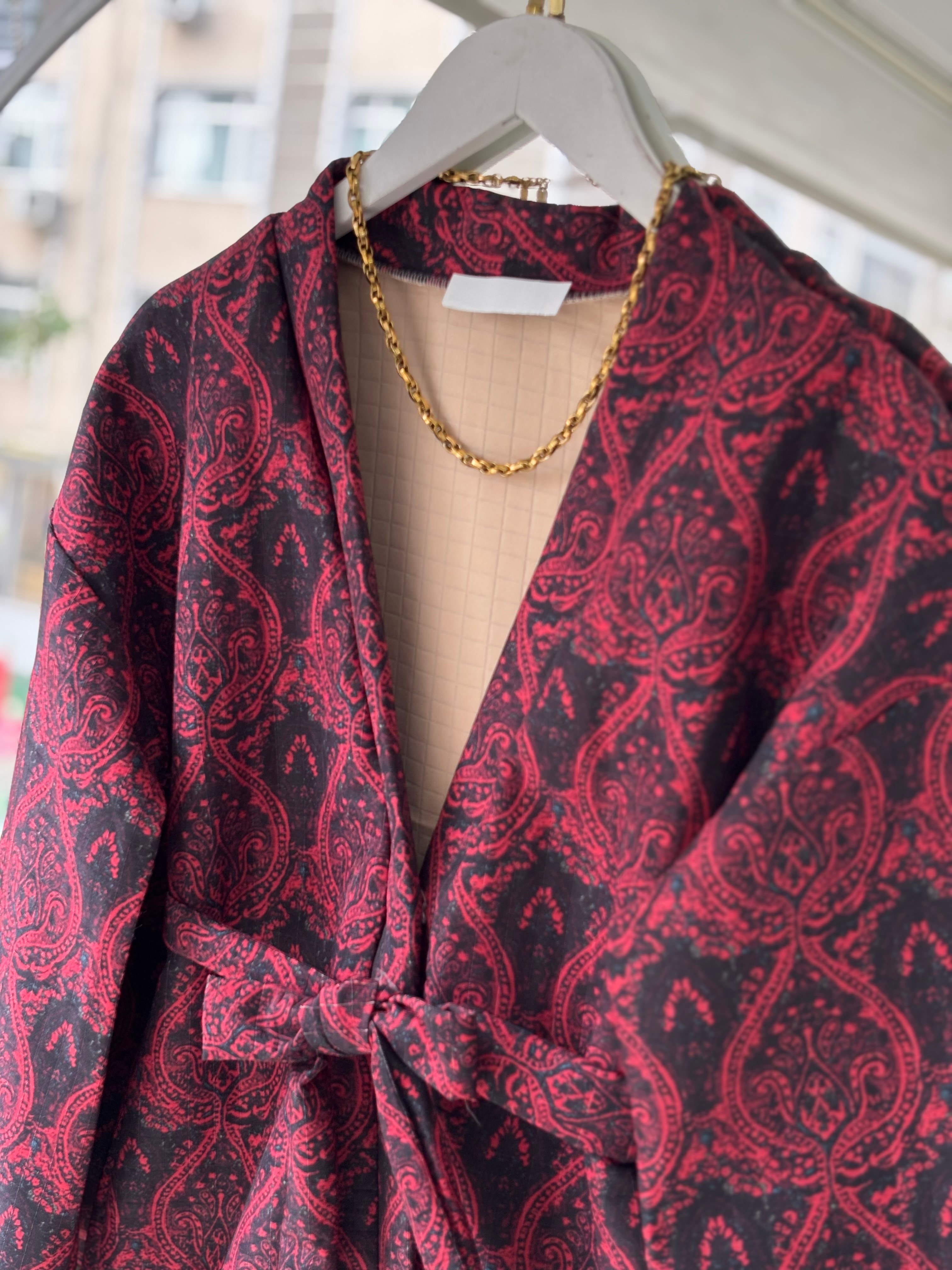 ETNİK DESEN KAPİTONE BERRY CEKET BORDO
