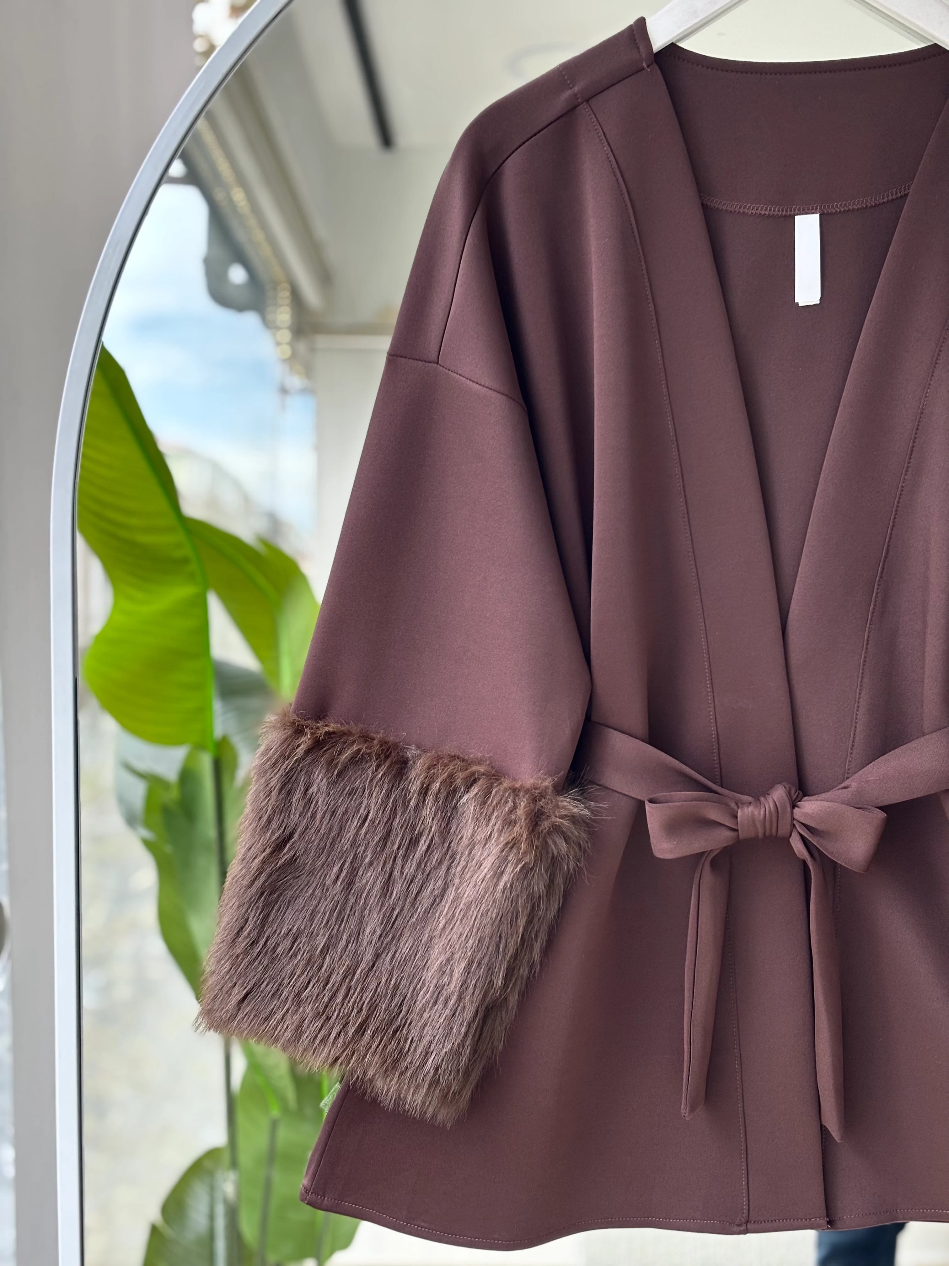 KÜRK DETAY SCUBA ARMİS CEKET KAHVERENGİ