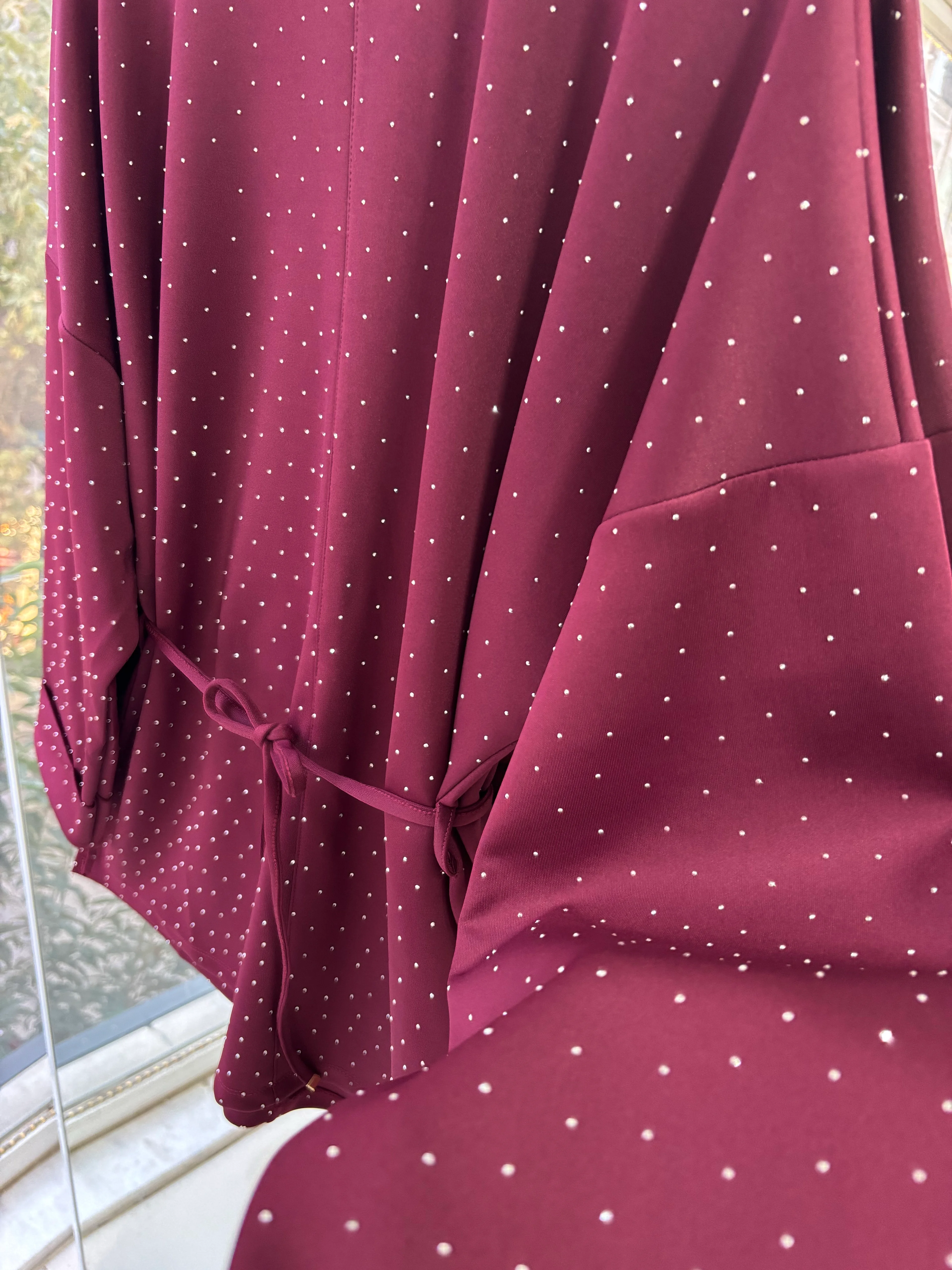 ARKA ÖN TAŞLI ALİN SCUBA SWEAT BORDO 