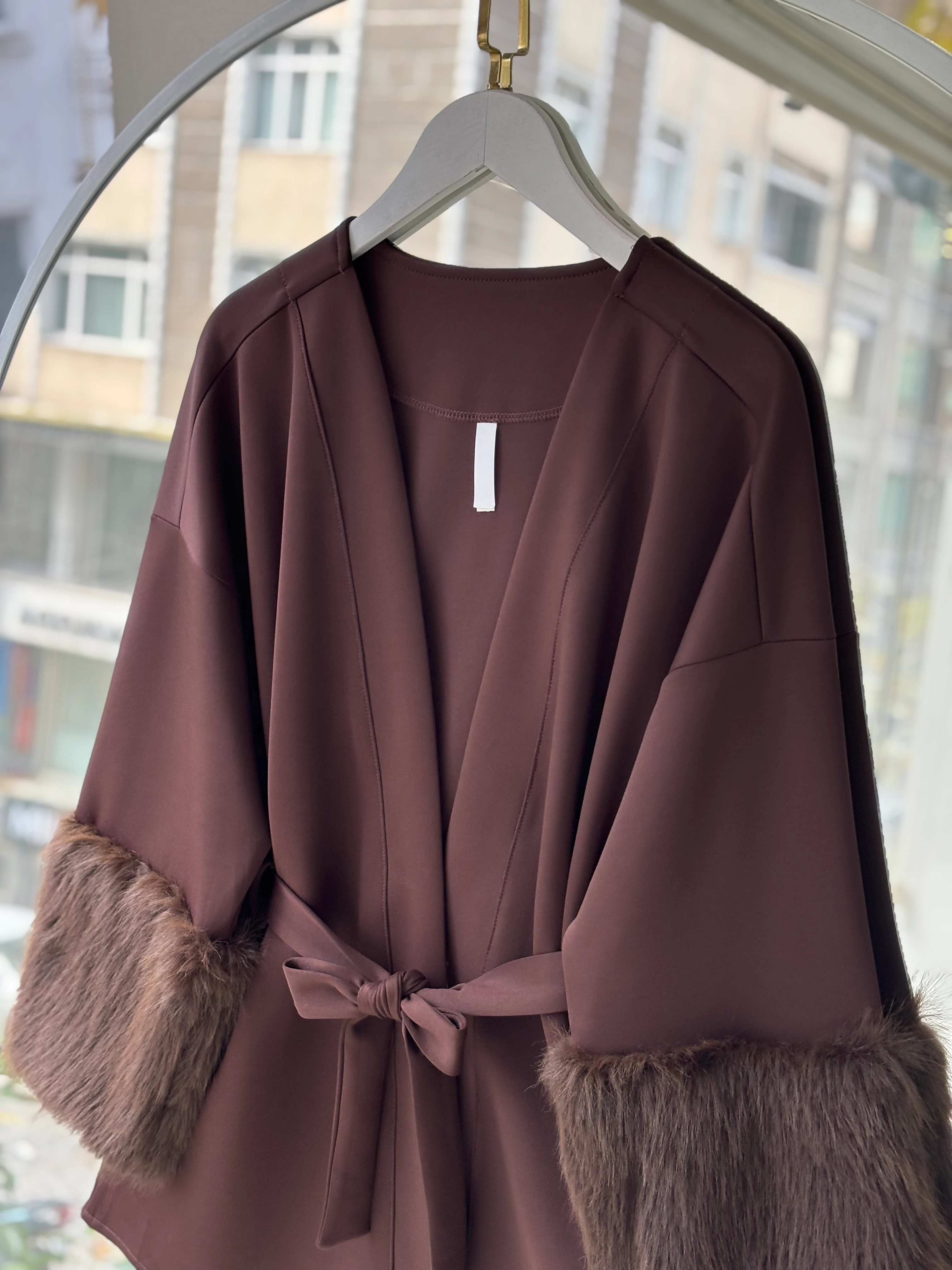 KÜRK DETAY SCUBA ARMİS CEKET KAHVERENGİ