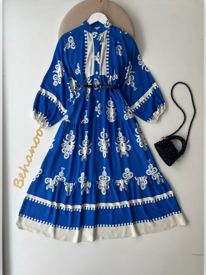 VOGUE ELBİSE MAVİ