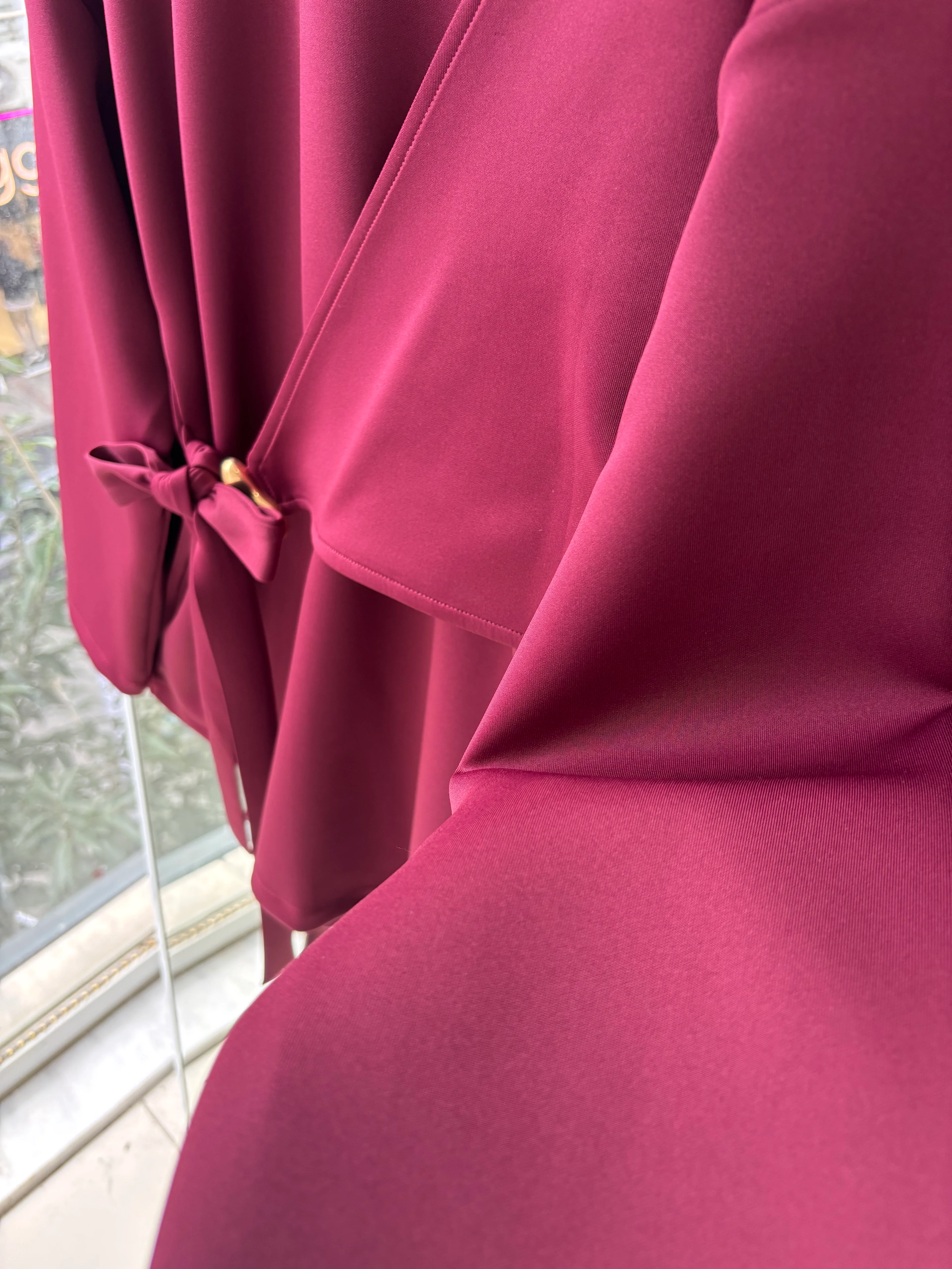 GOLD AKSESUARLI ALİZA TAKIM BORDO