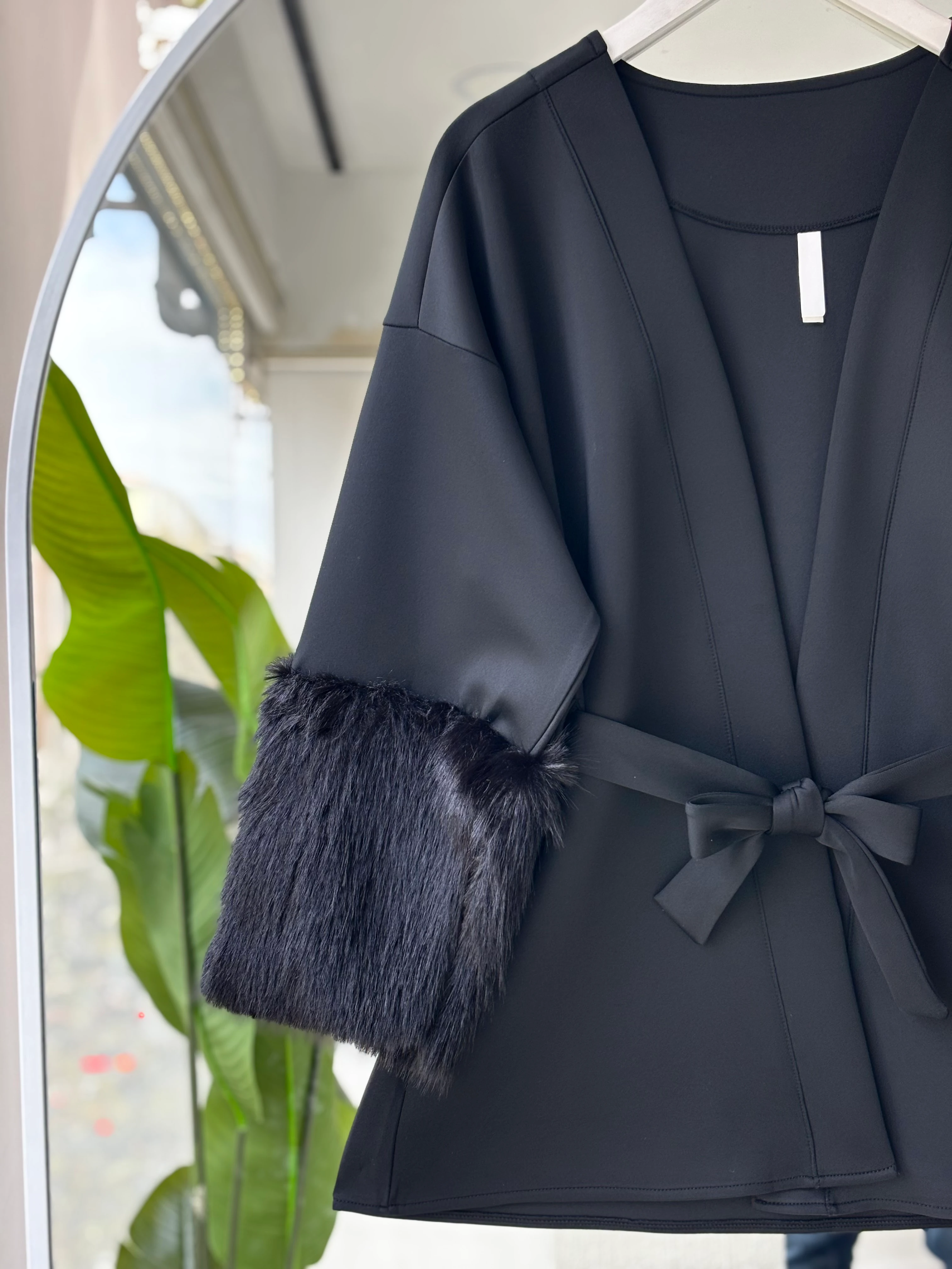 KÜRK DETAY SCUBA ARMİS CEKET SİYAH