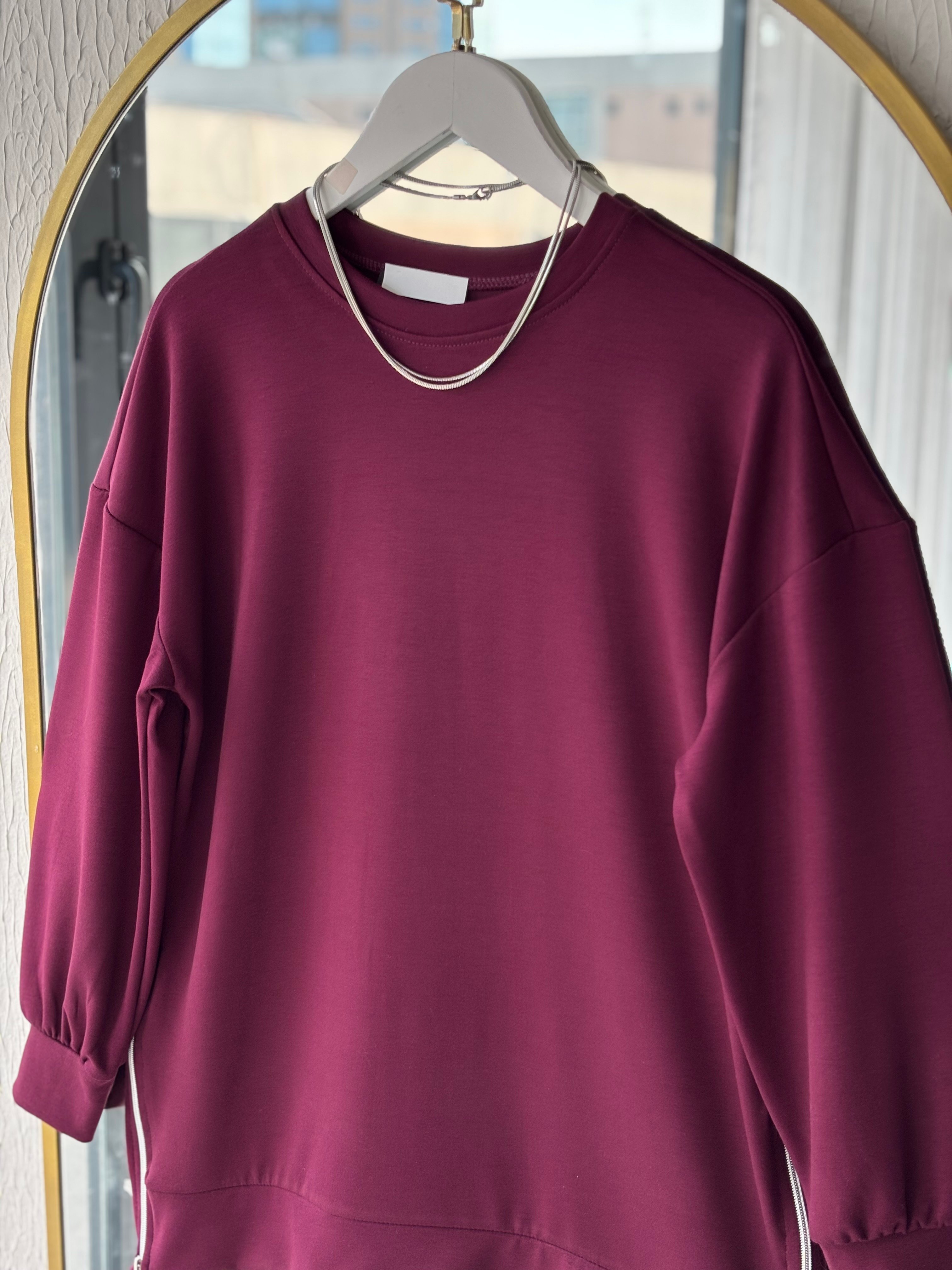 LOCCO OYSO KUMAŞ SWEATSHİRT BORDO