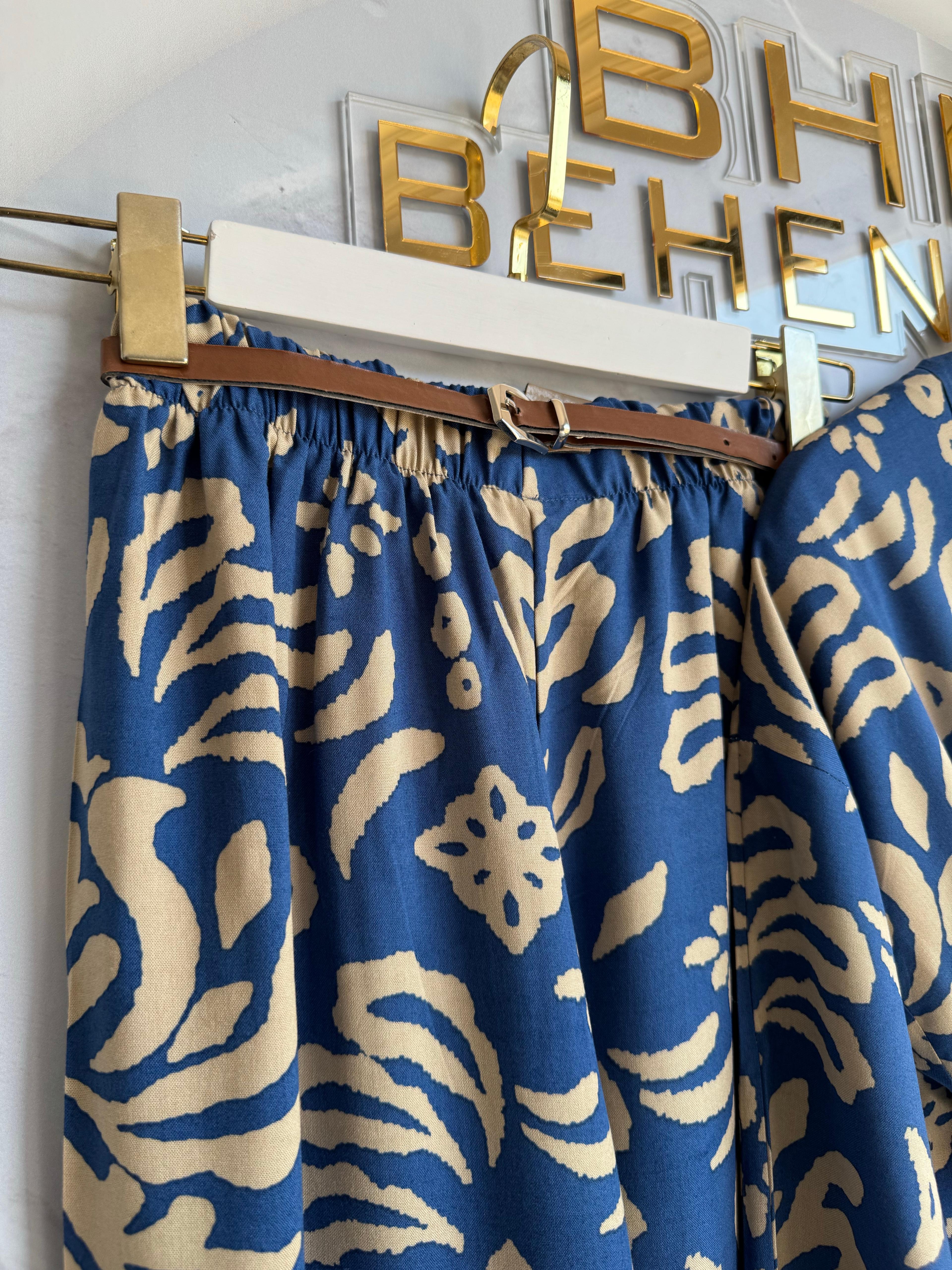 DESENLİ KİMONO PANTOLON TAKIM