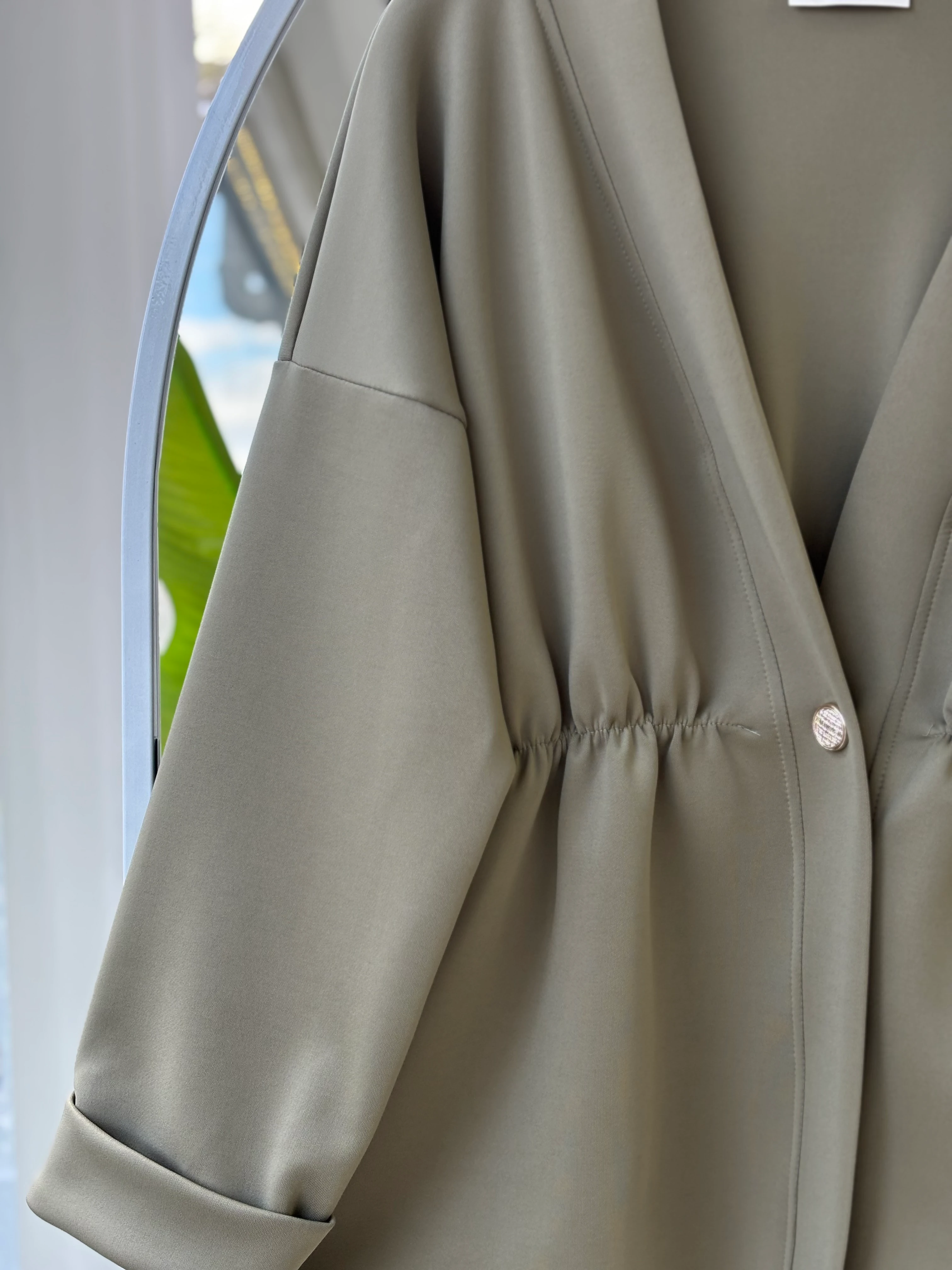 TEK DÜĞMELİ SCUBA KUMAŞ MAGE TAKIM YEŞİL