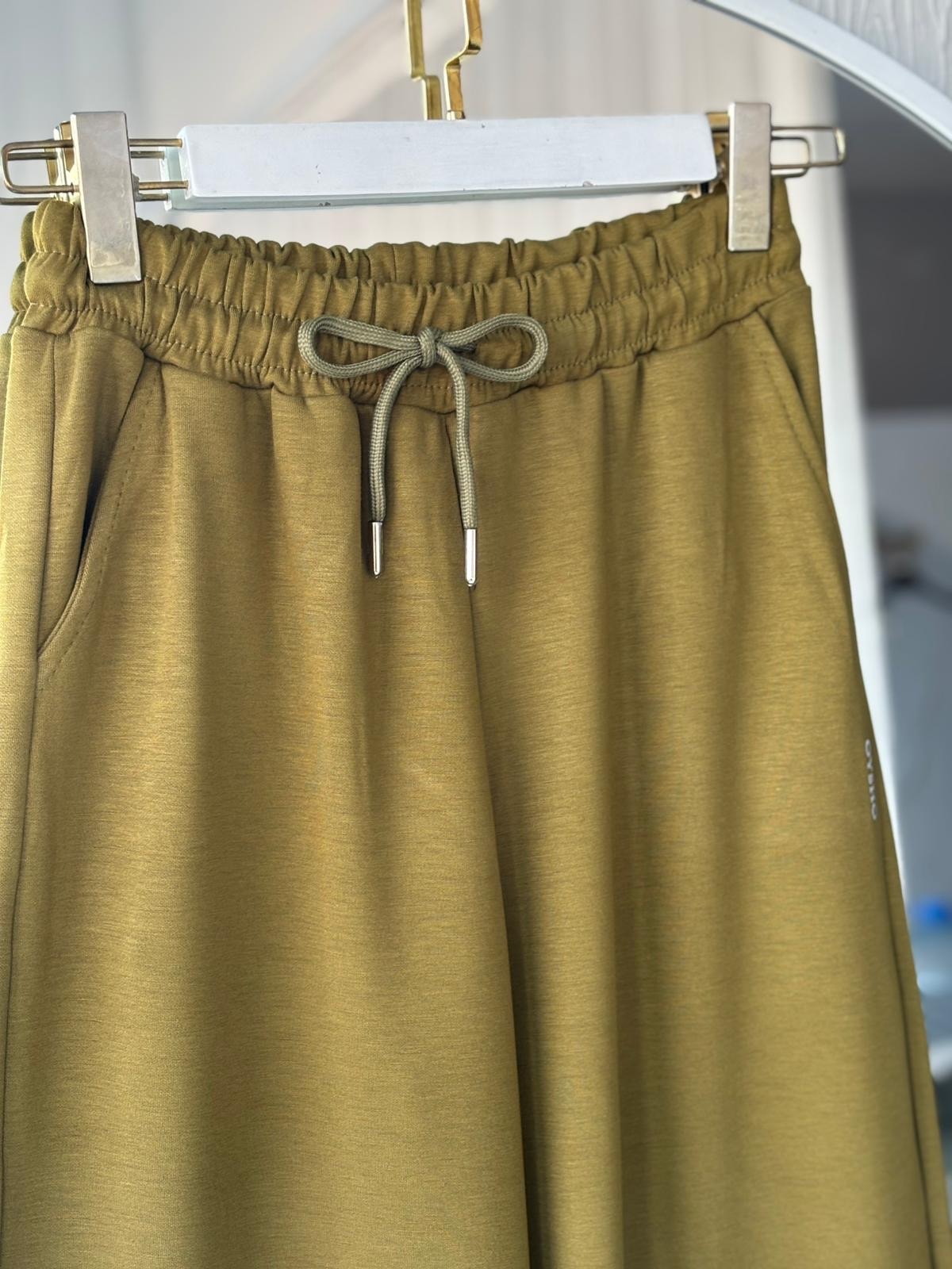 PALAZZO MODEL OYŞO PANTOLON -YAĞ YEŞİLİ