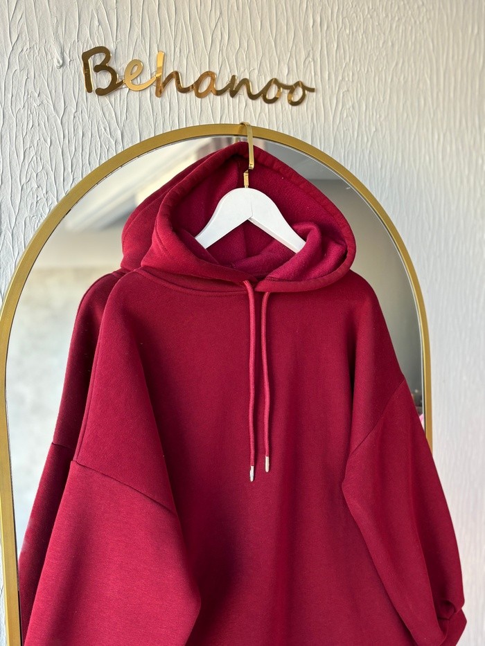 OVERSİZE SWEATSHİRT BORDO