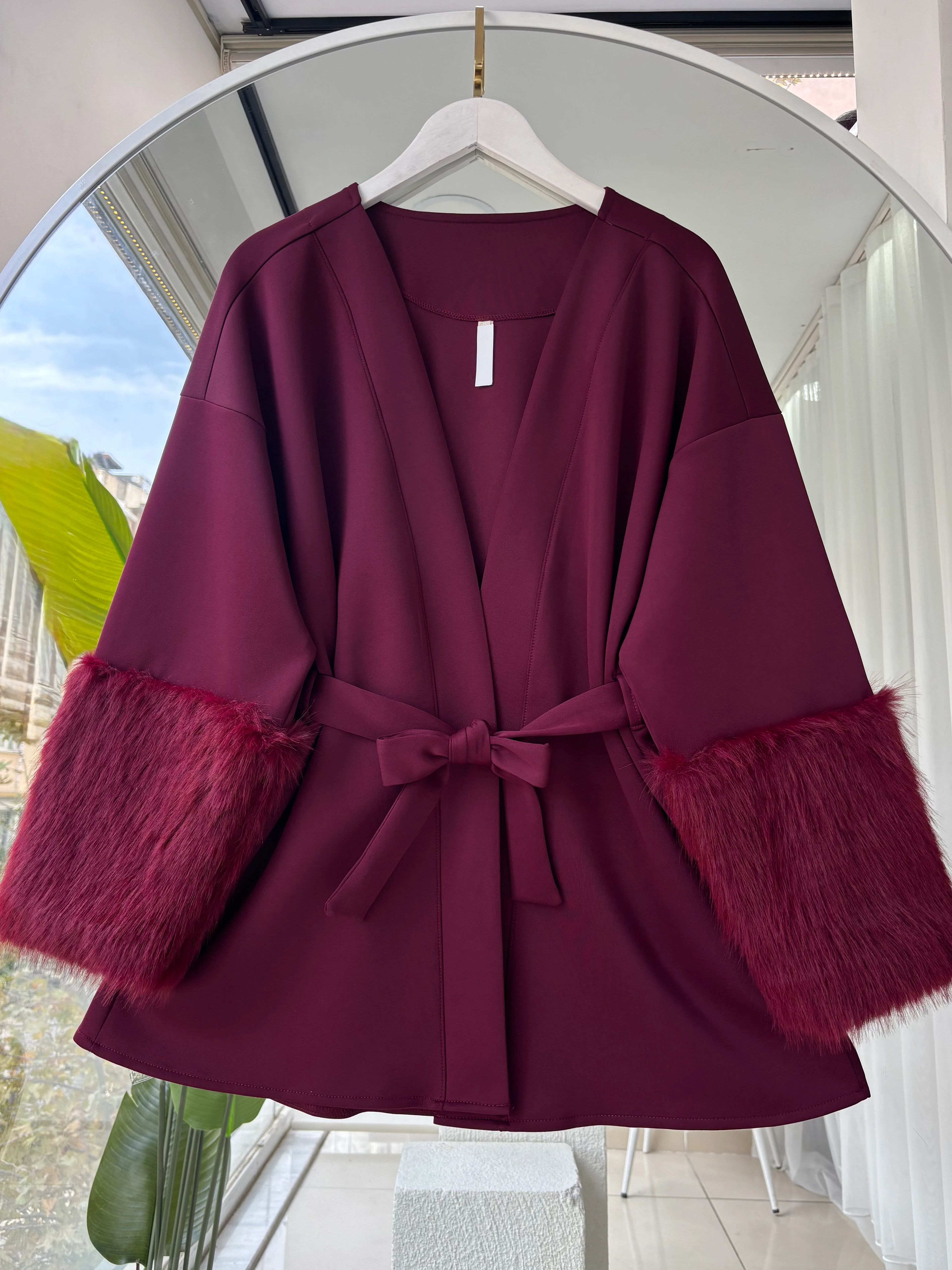 KÜRK DETAY SCUBA ARMİS CEKET BORDO