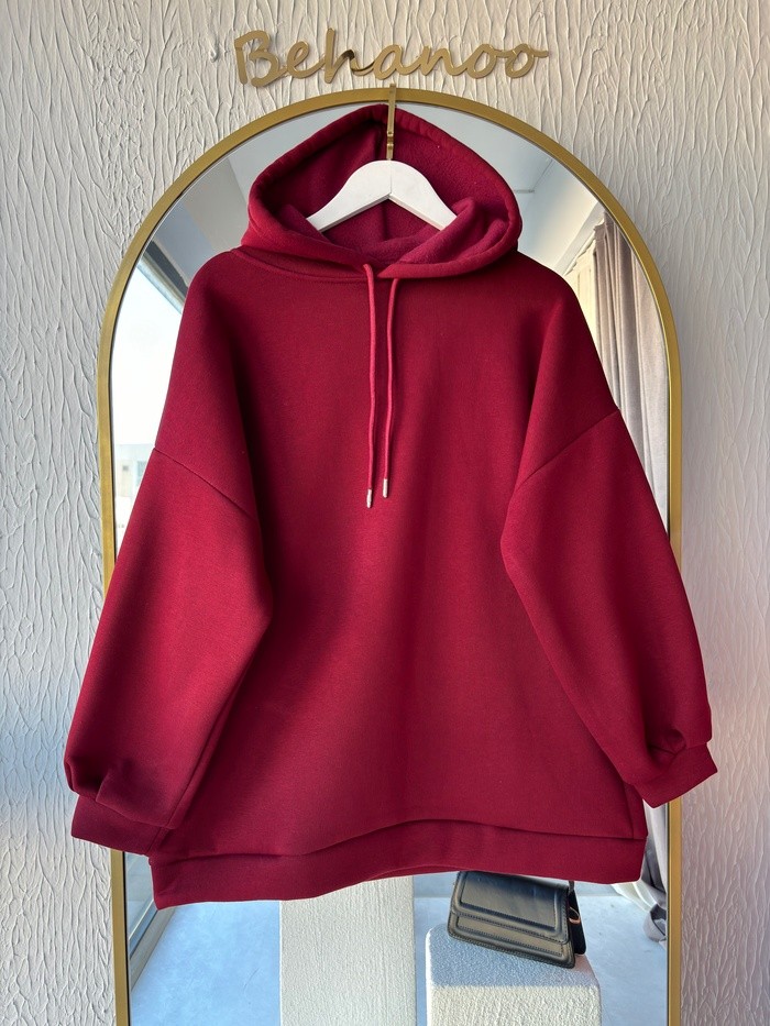 OVERSİZE SWEATSHİRT BORDO