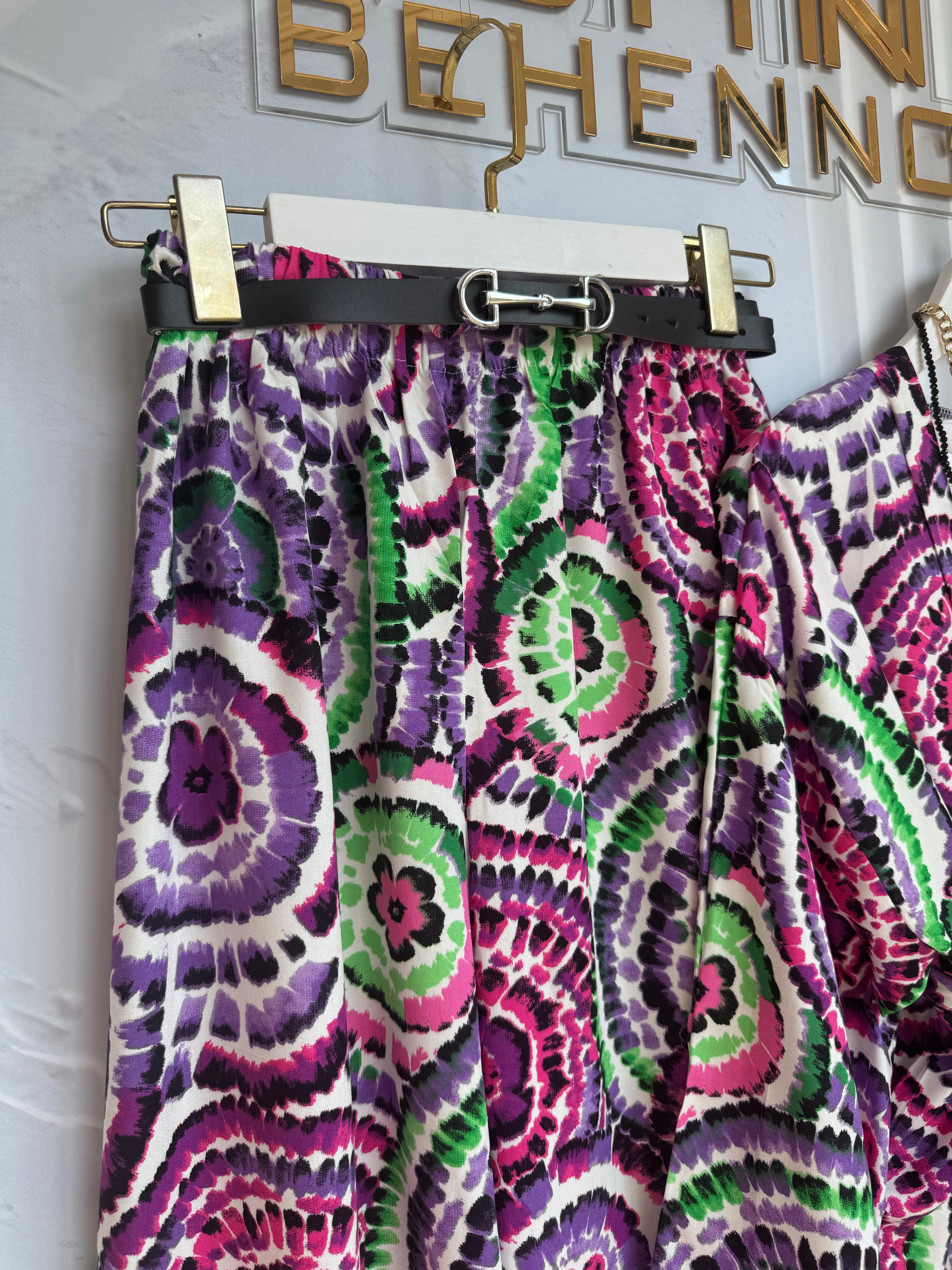 DESENLİ KİMONO PANTOLON TAKIM