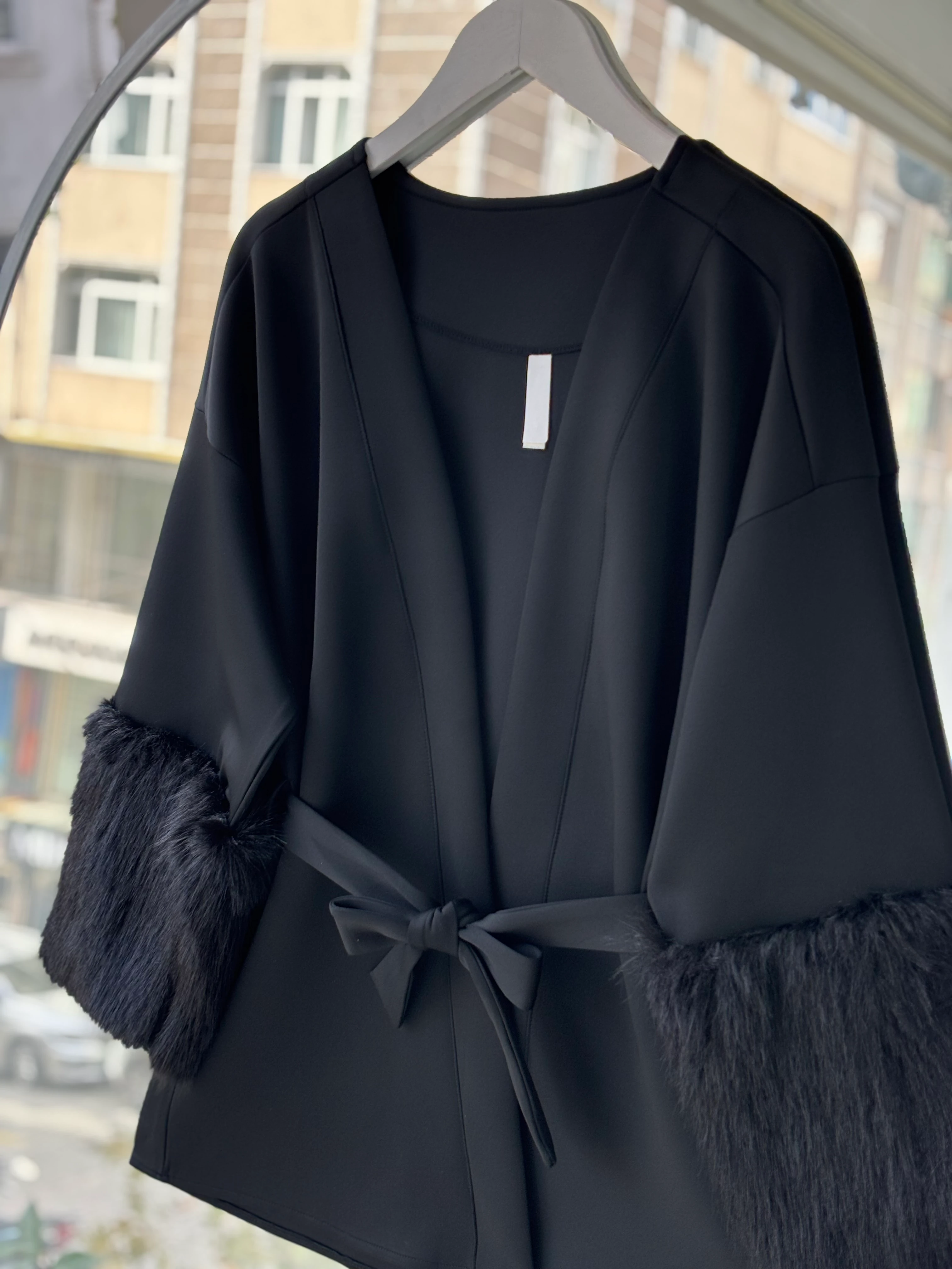 KÜRK DETAY SCUBA ARMİS CEKET SİYAH