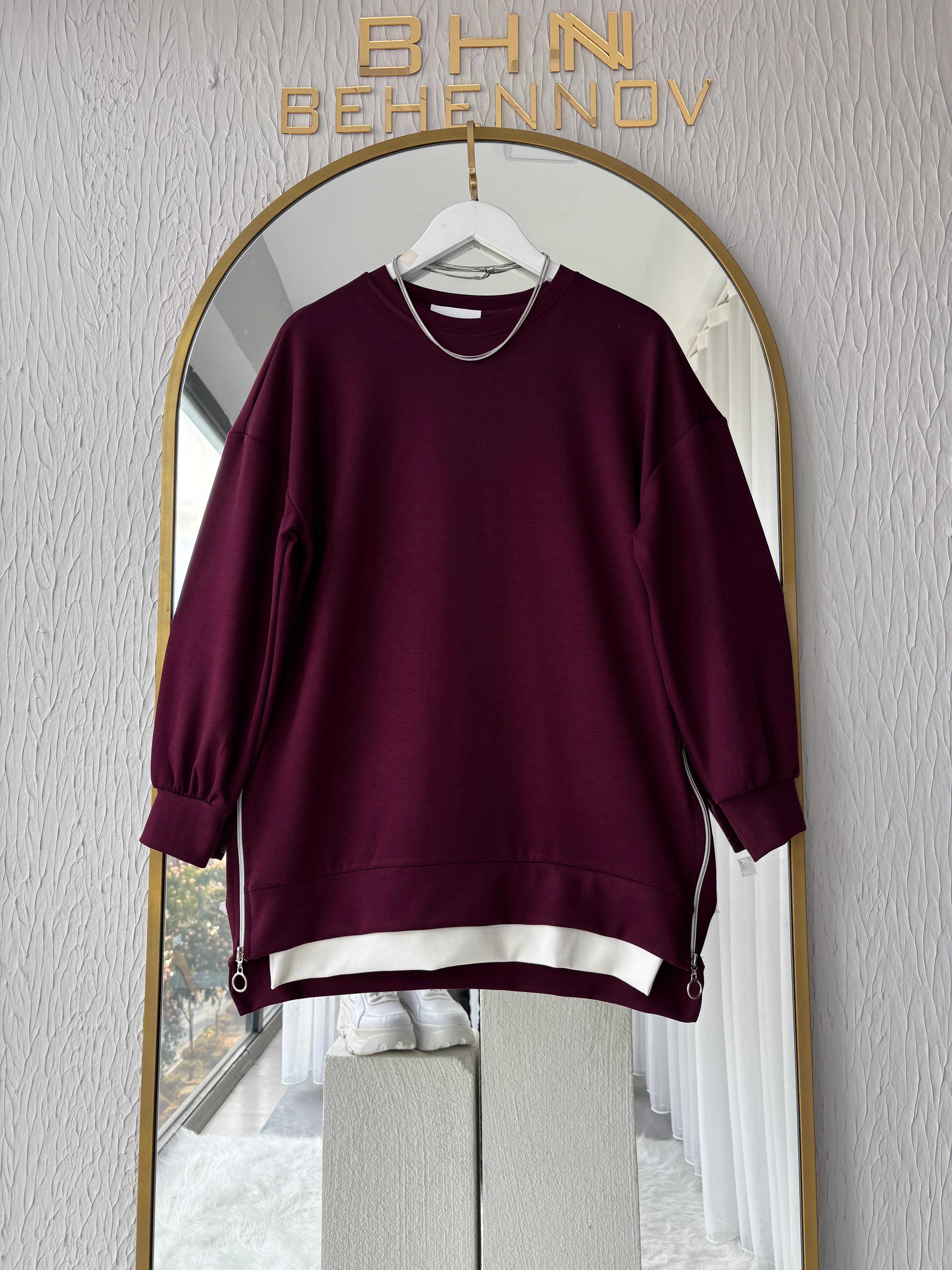 LOCCO OYSO KUMAŞ SWEATSHİRT BORDO