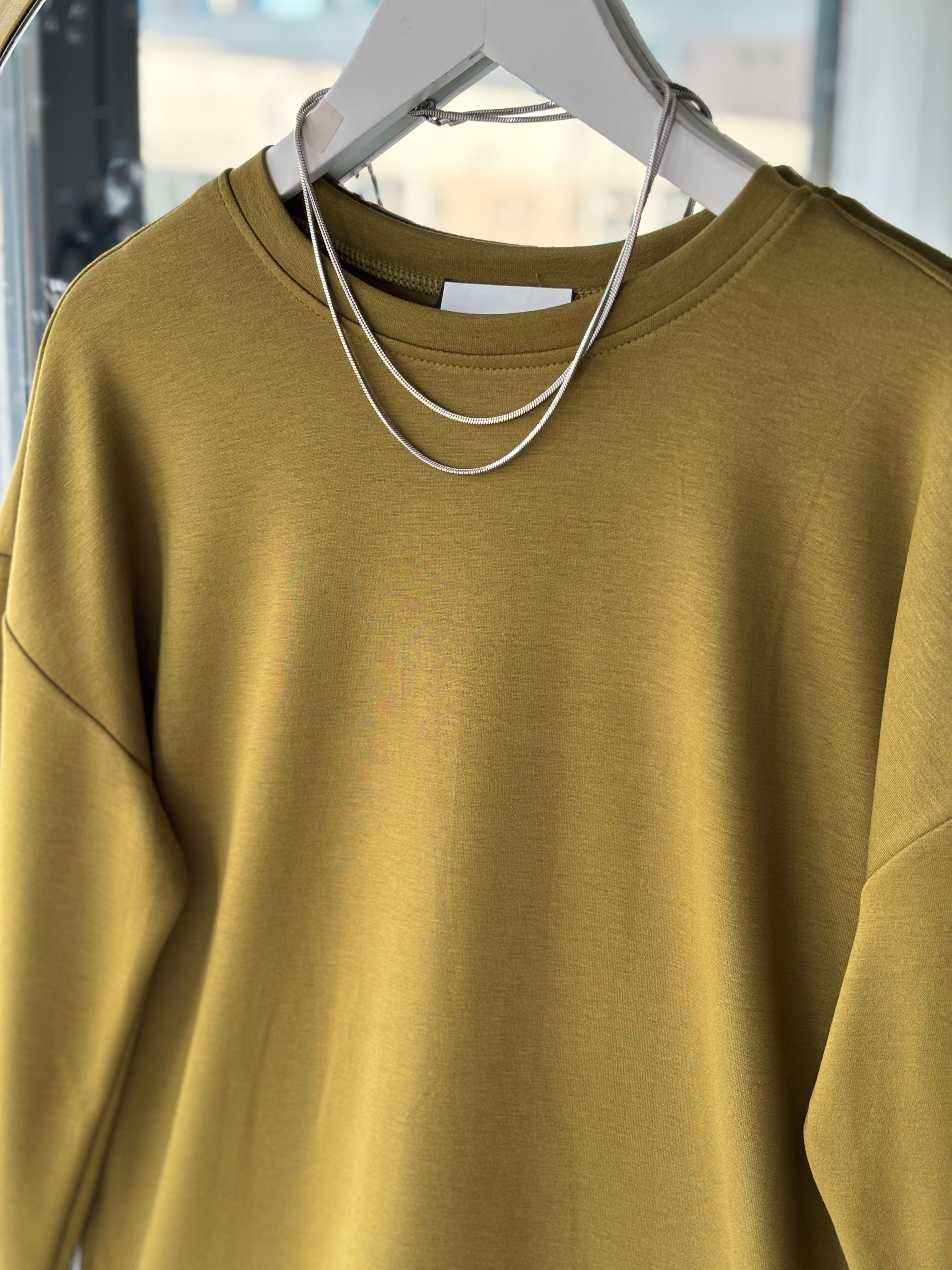 LOCCO OYSO KUMAŞ SWEATSHİRT YAĞYEŞİLİ