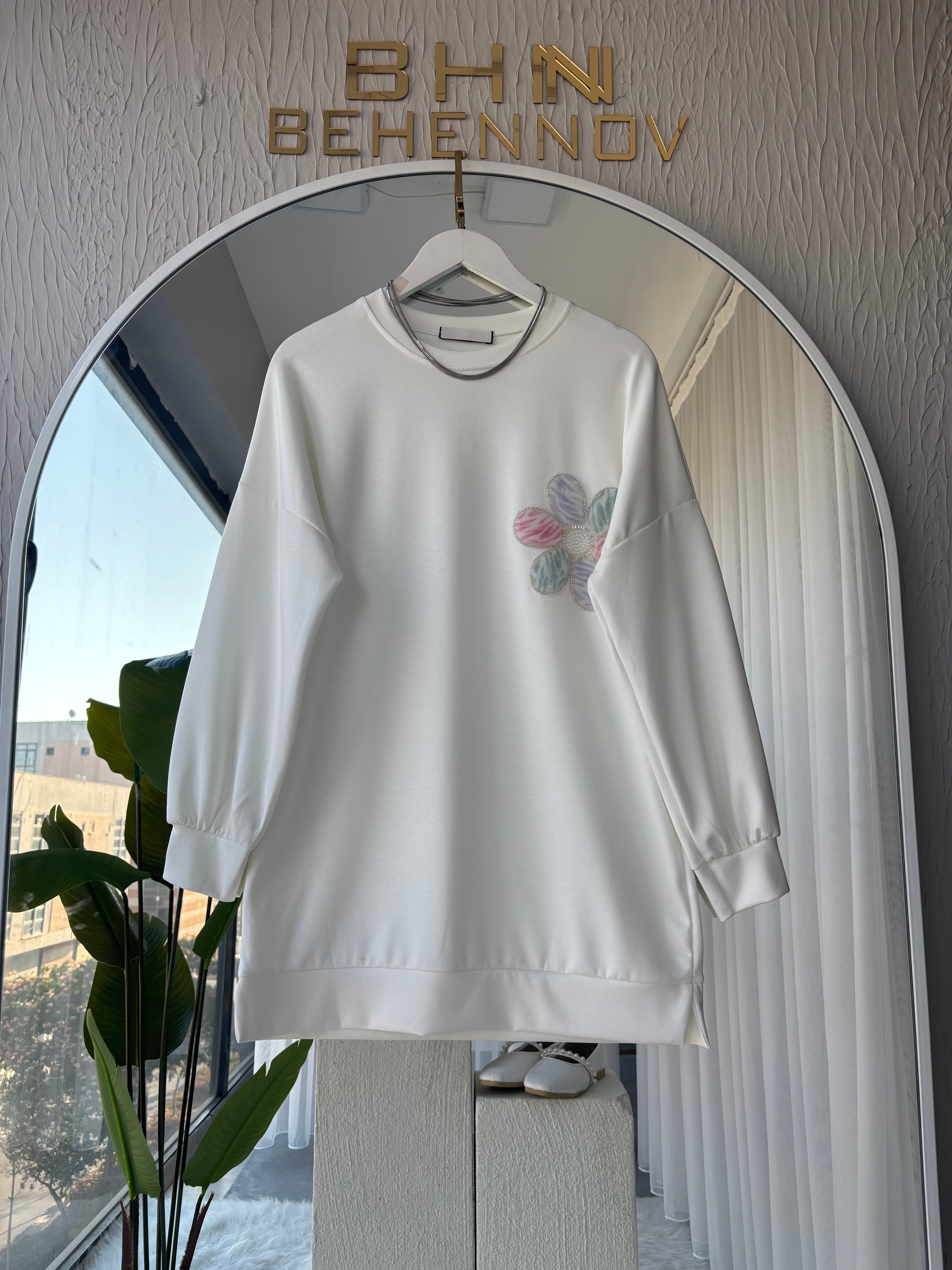 PAPATYA OYSO KUMAŞ SWEATSHİRT BEYAZ