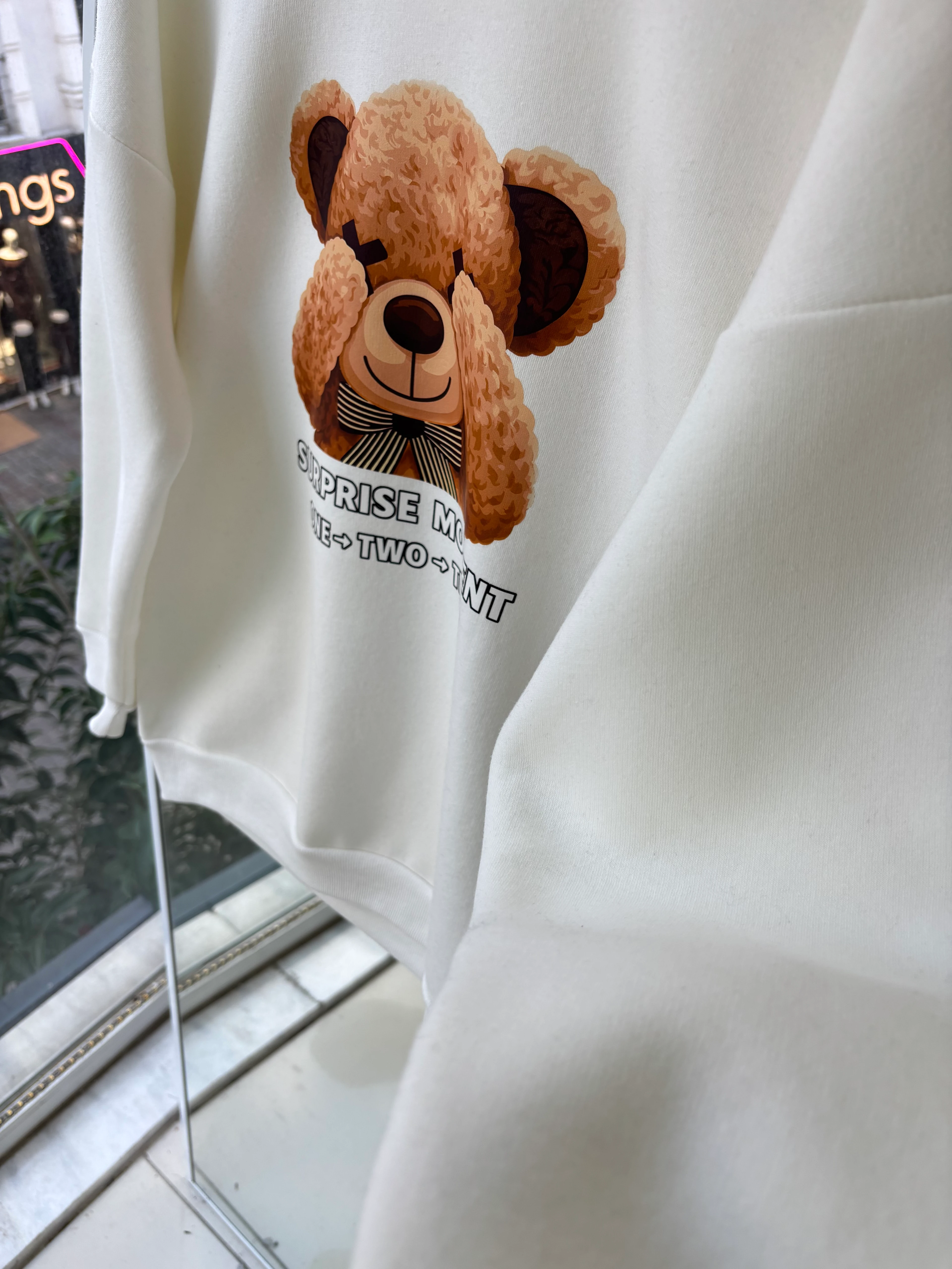 3 İPLİK ŞARDONLU TEDDY TAKIM BEYAZ