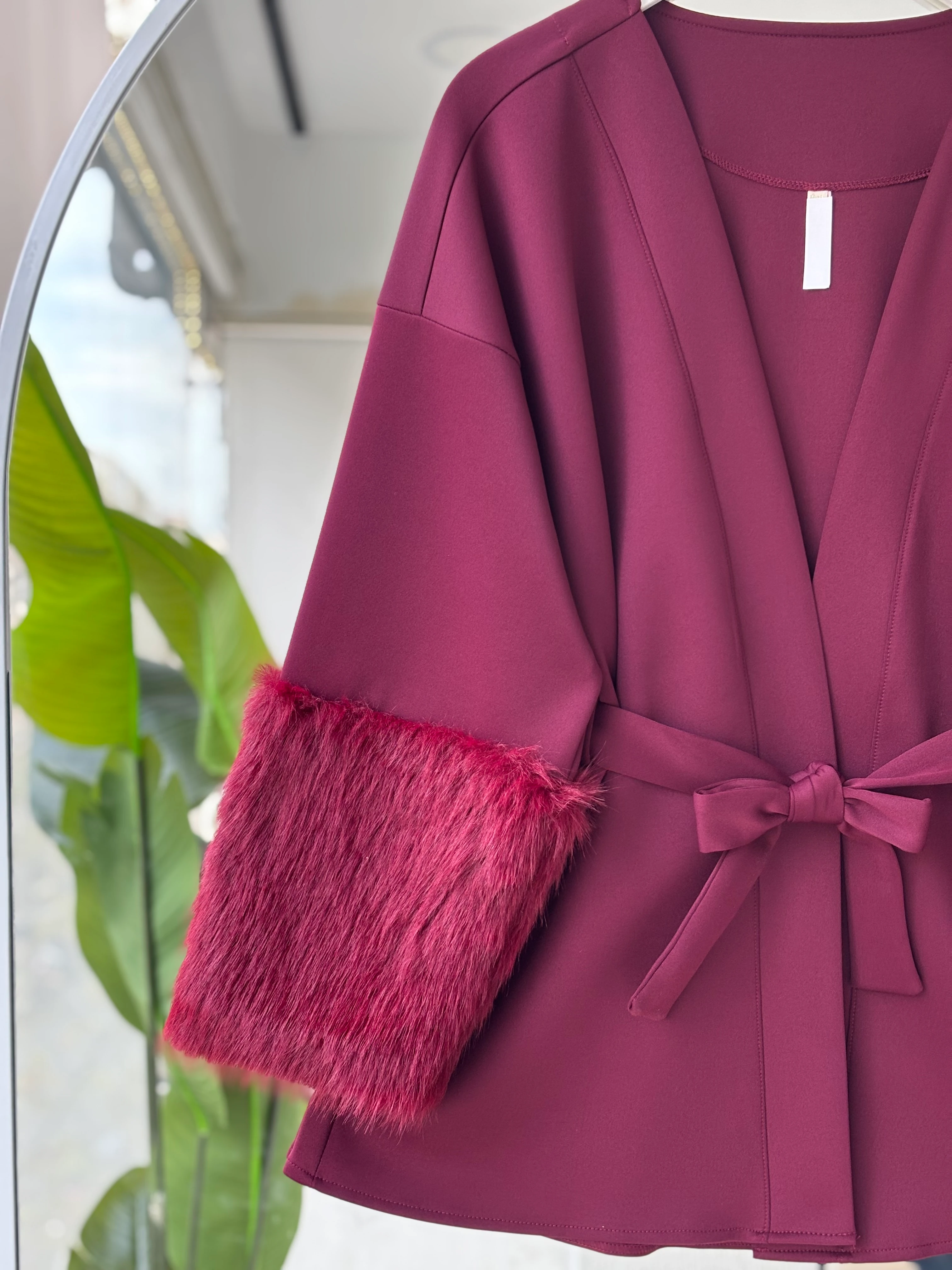 KÜRK DETAY SCUBA ARMİS CEKET BORDO