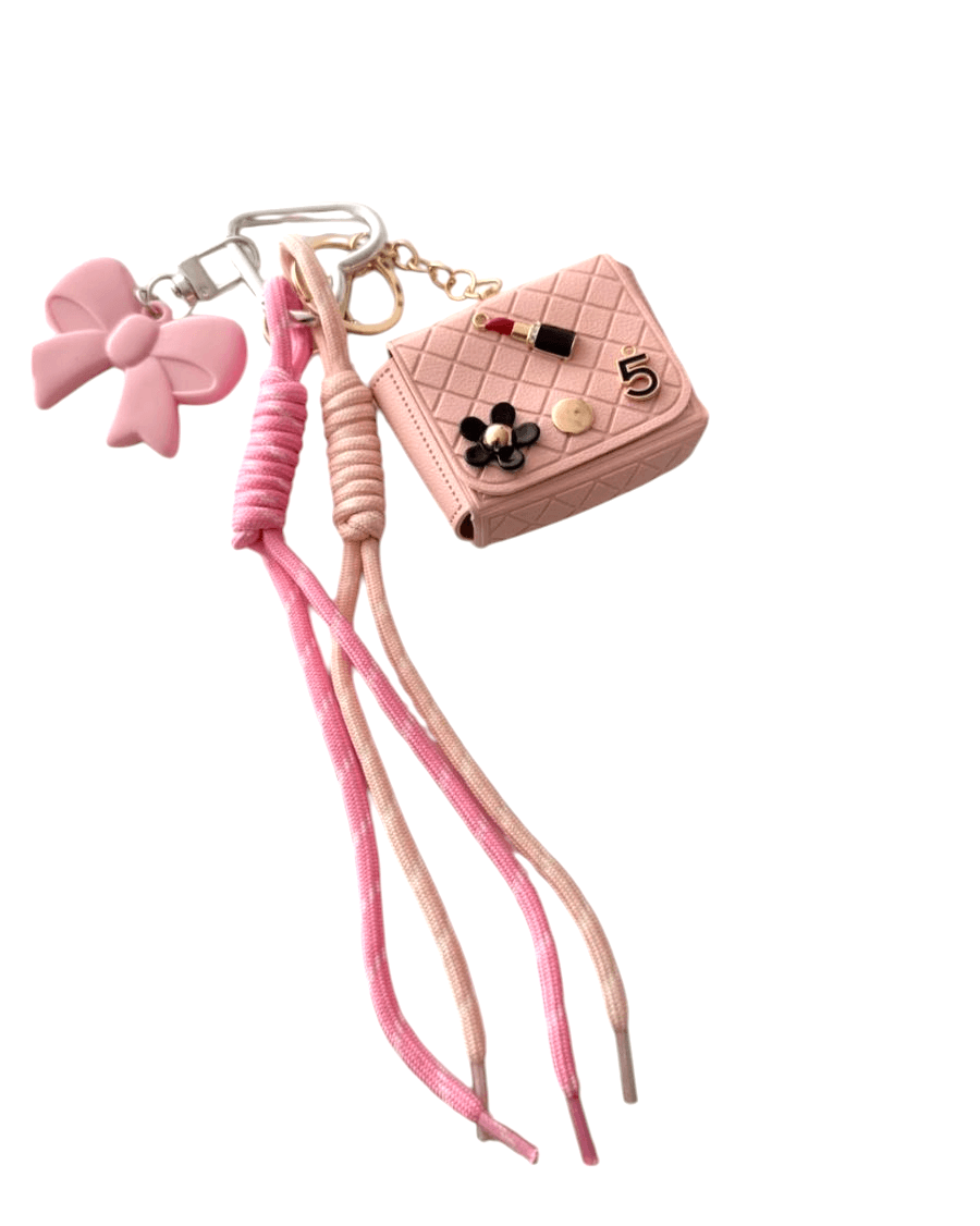 Mini Pembe Çanta Çanta Charmı