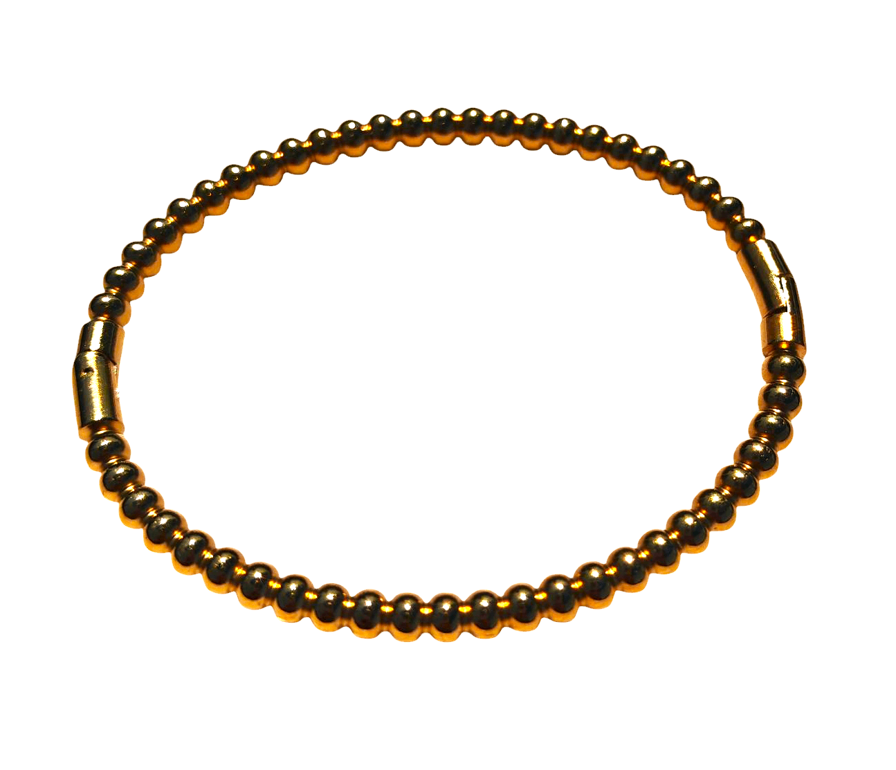 Çıtır top elips kelepçe bileklik ( Gold)