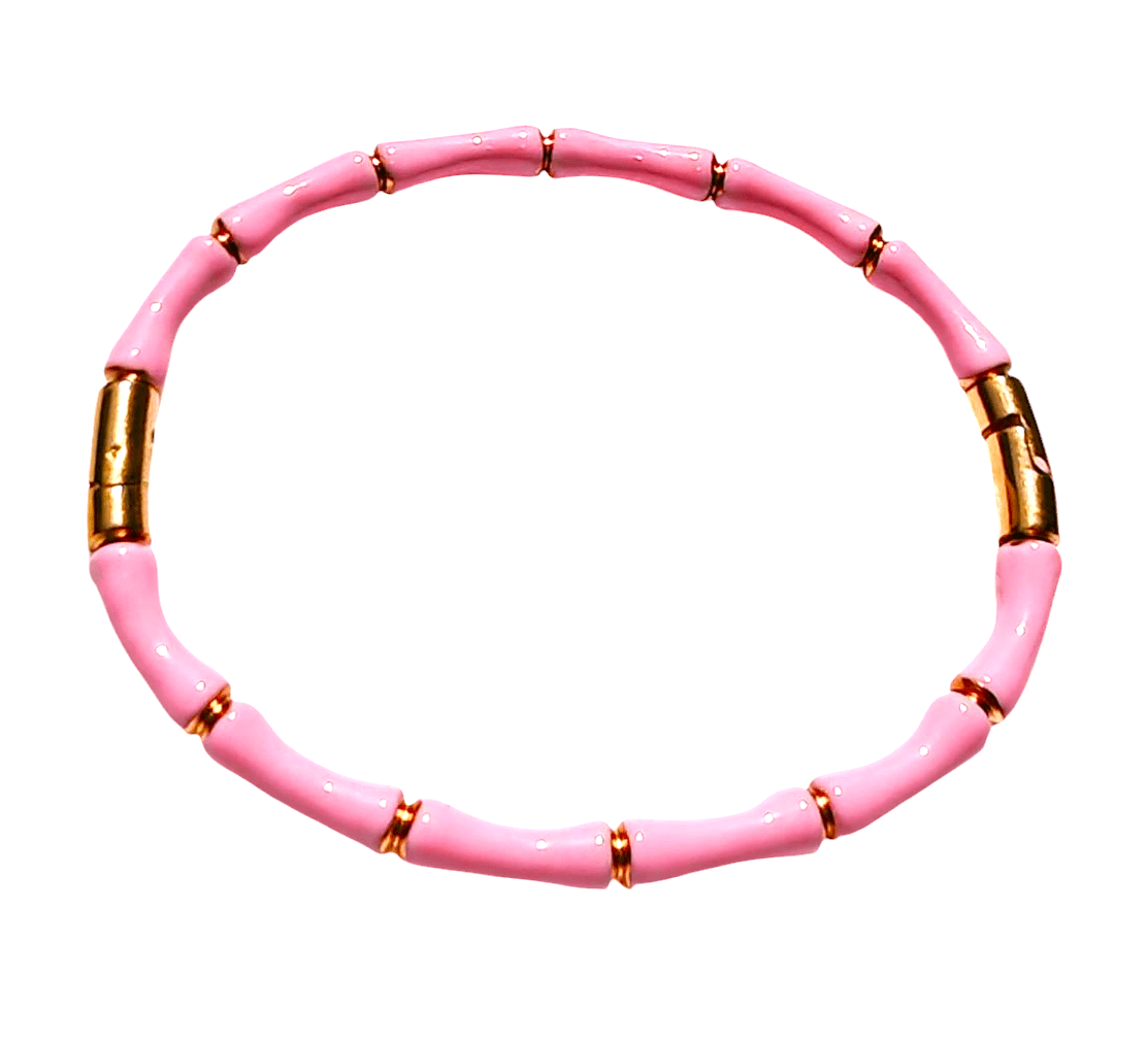 Çıtır baget elips kelepçe bileklik ( Pembe)