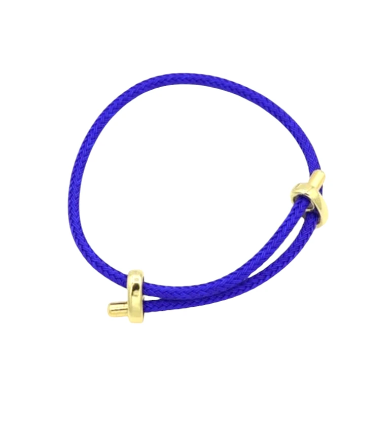 Ayarlanabilir İp Bileklik ( Saks mavisi) 
