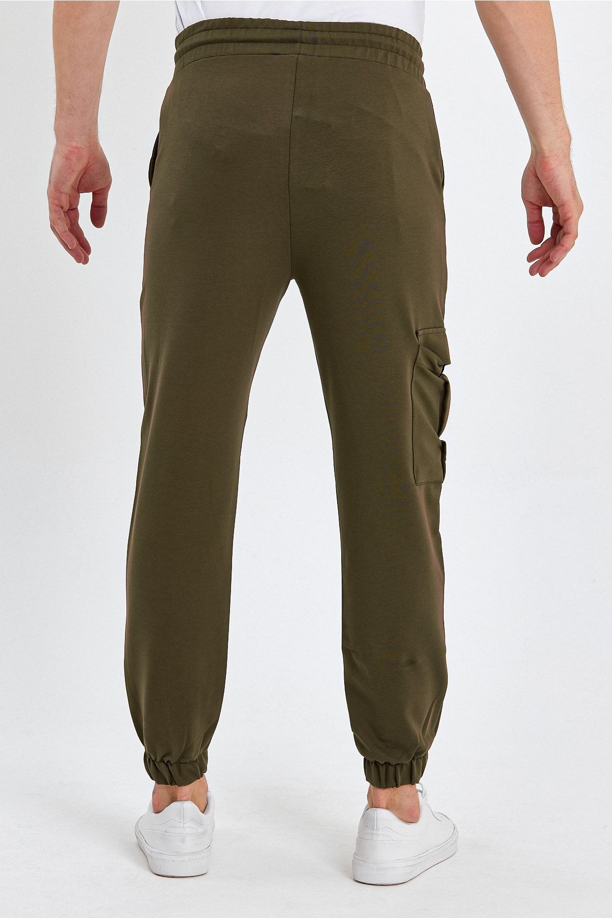 Erkek Lastikli Kargo Cepli Jogger Lacivert Pantolon