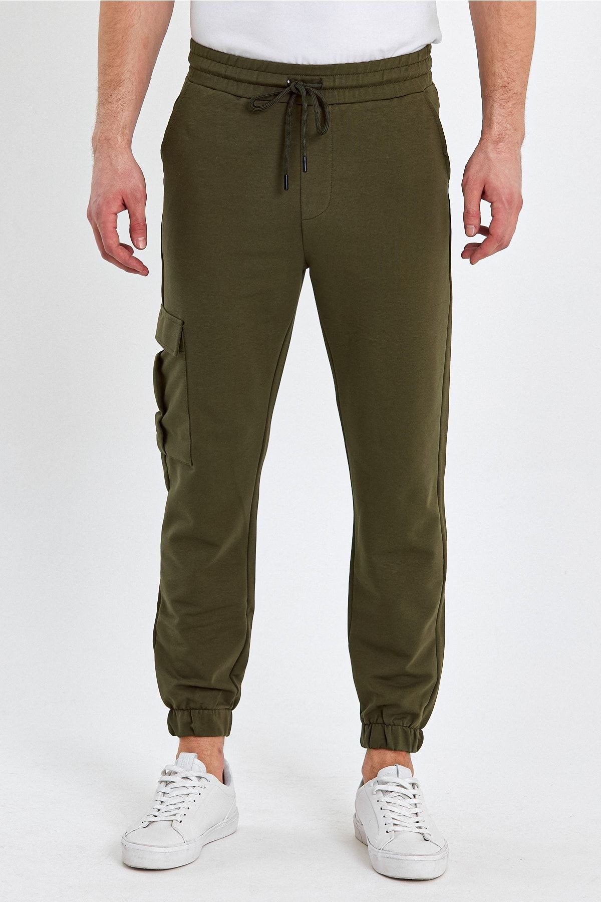 Erkek Lastikli Kargo Cepli Jogger Lacivert Pantolon