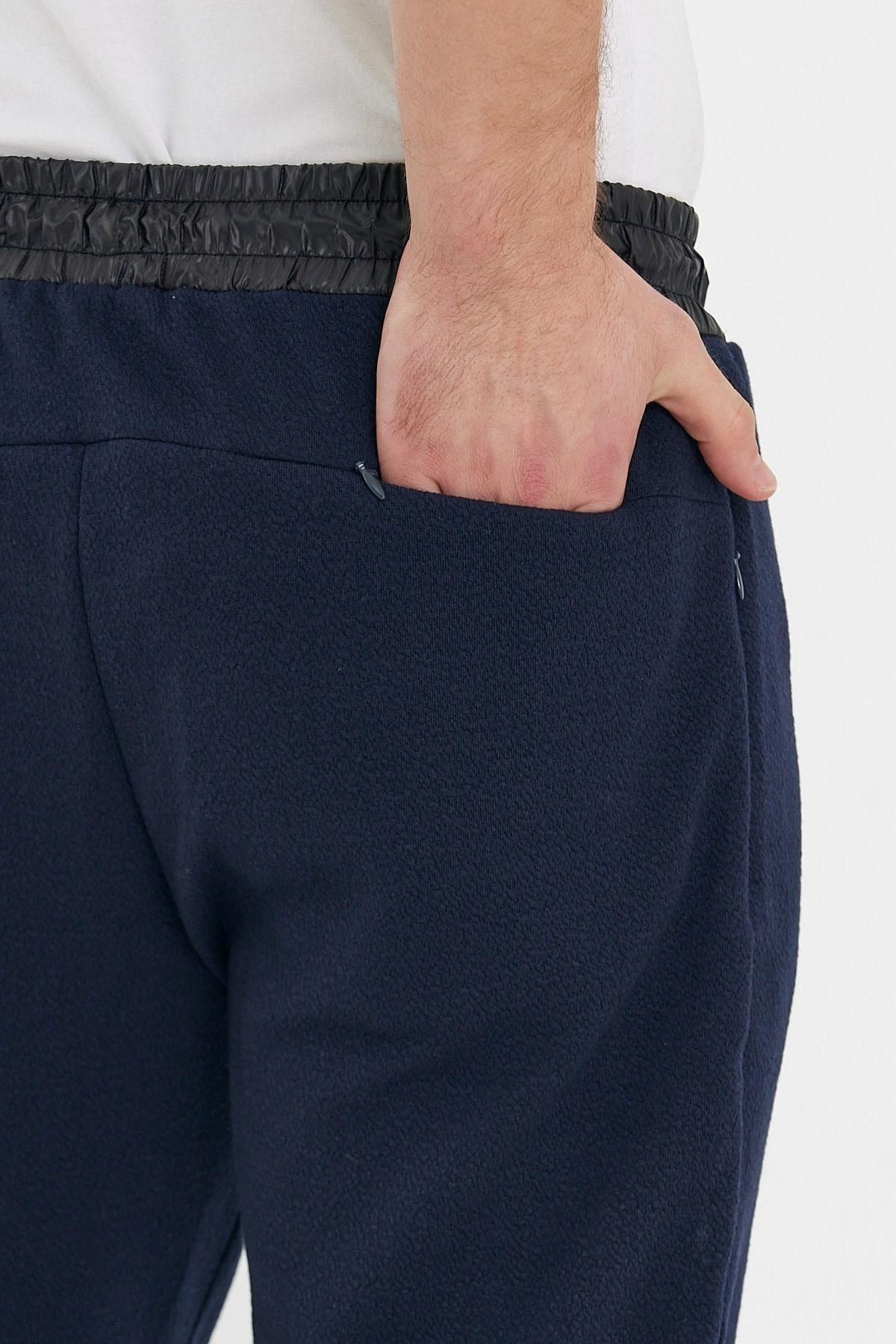 Erkek Bol Lastikli Jogger Basic Chino Siyah Pantolon