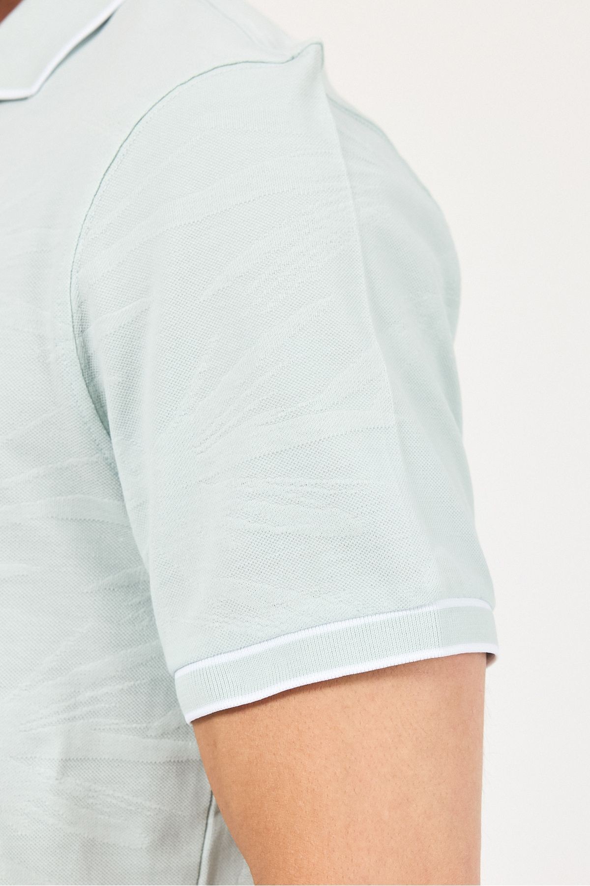 Erkek Basic Düz Beyaz Düğmeli Polo Yaka Kıvrılmaz %100 Pamuk Slim Fit Tişört