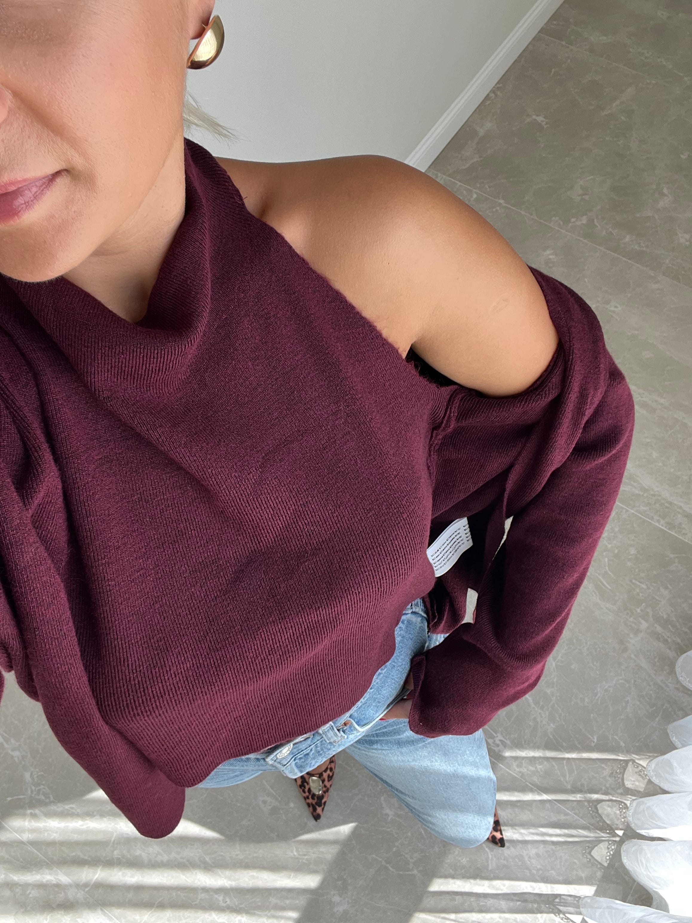 İçinden  Bady Detaylı Hırka Bordo Renk