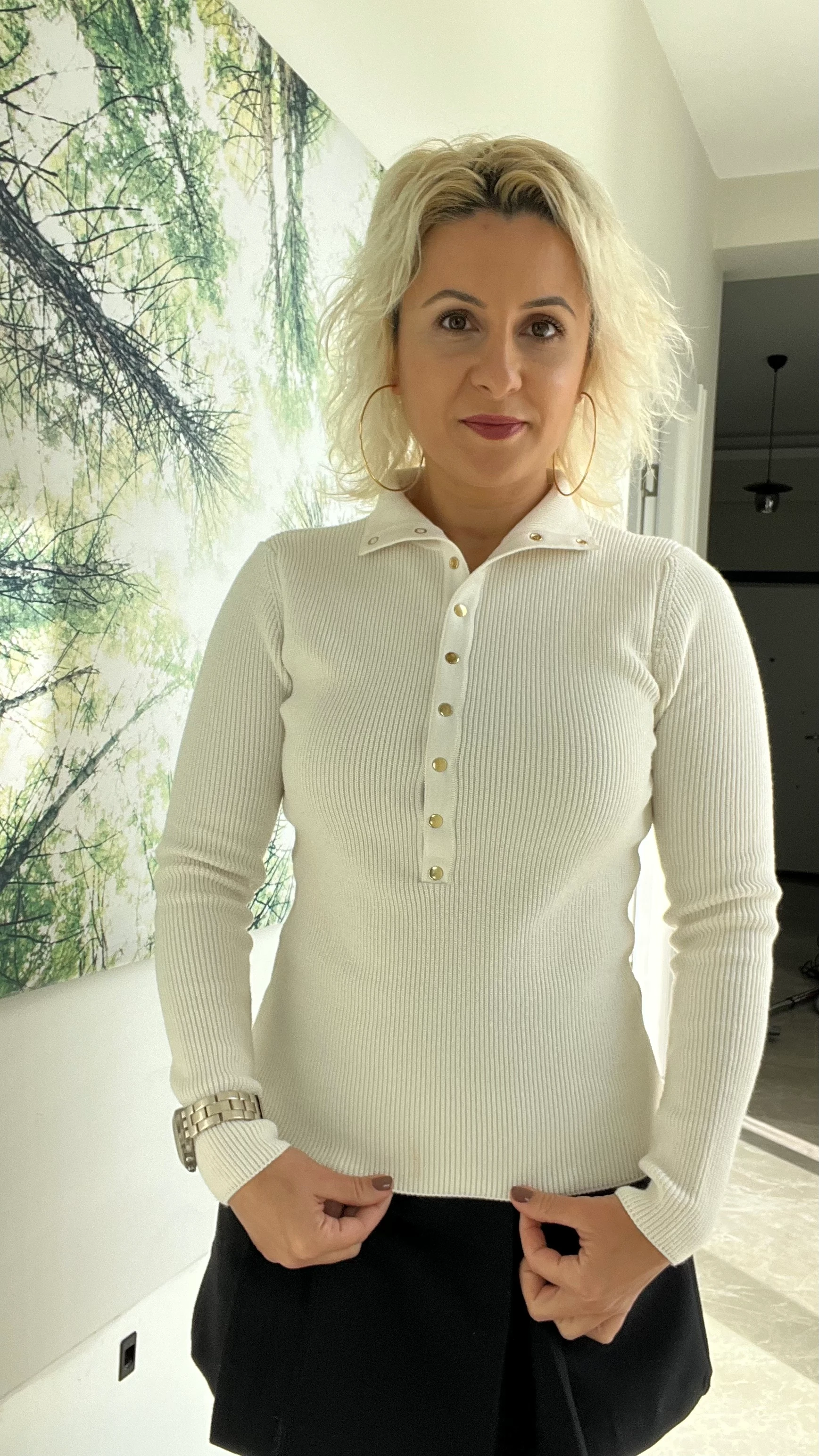 Çıt Çıt Detay Boğazlı Kazak 