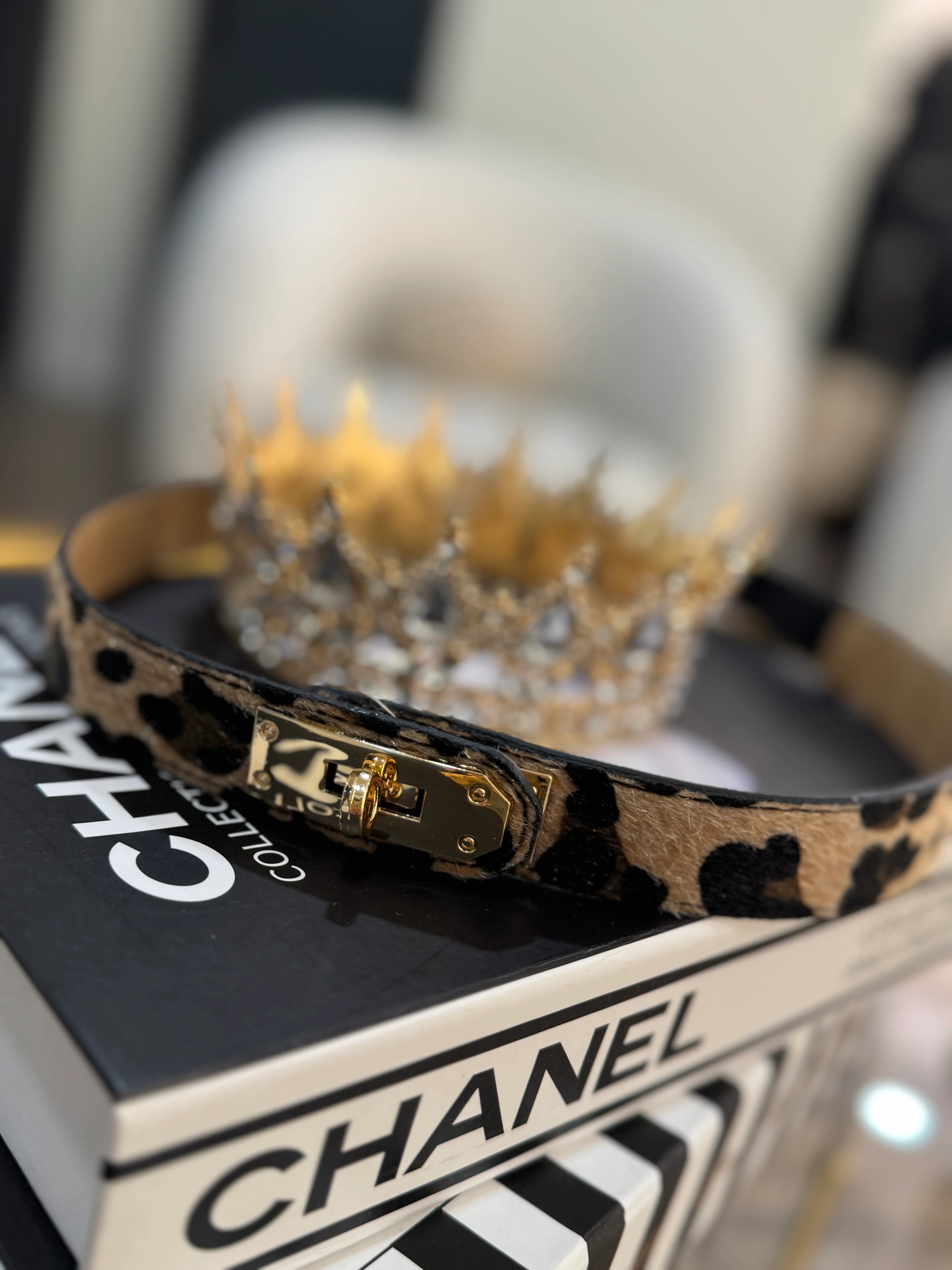 Kilitli kemer - leopar