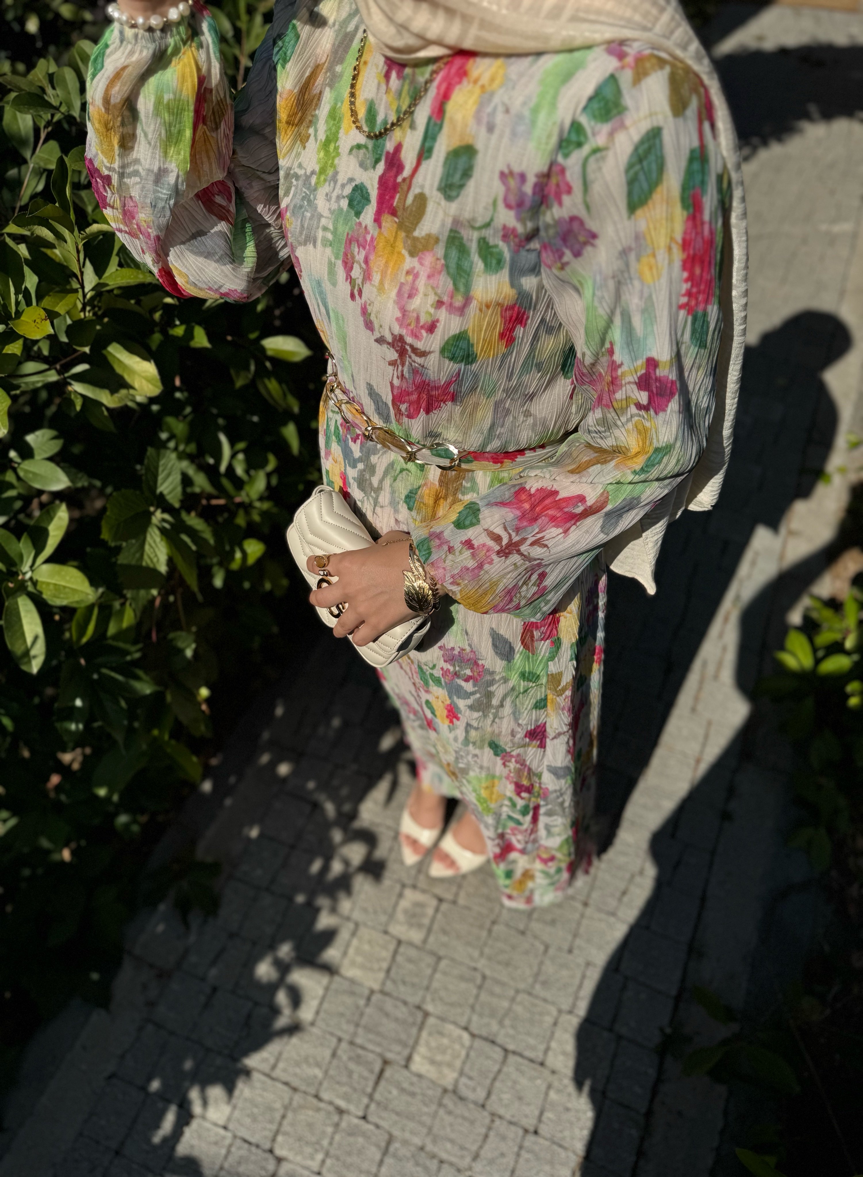 Elegant elbise - pembe