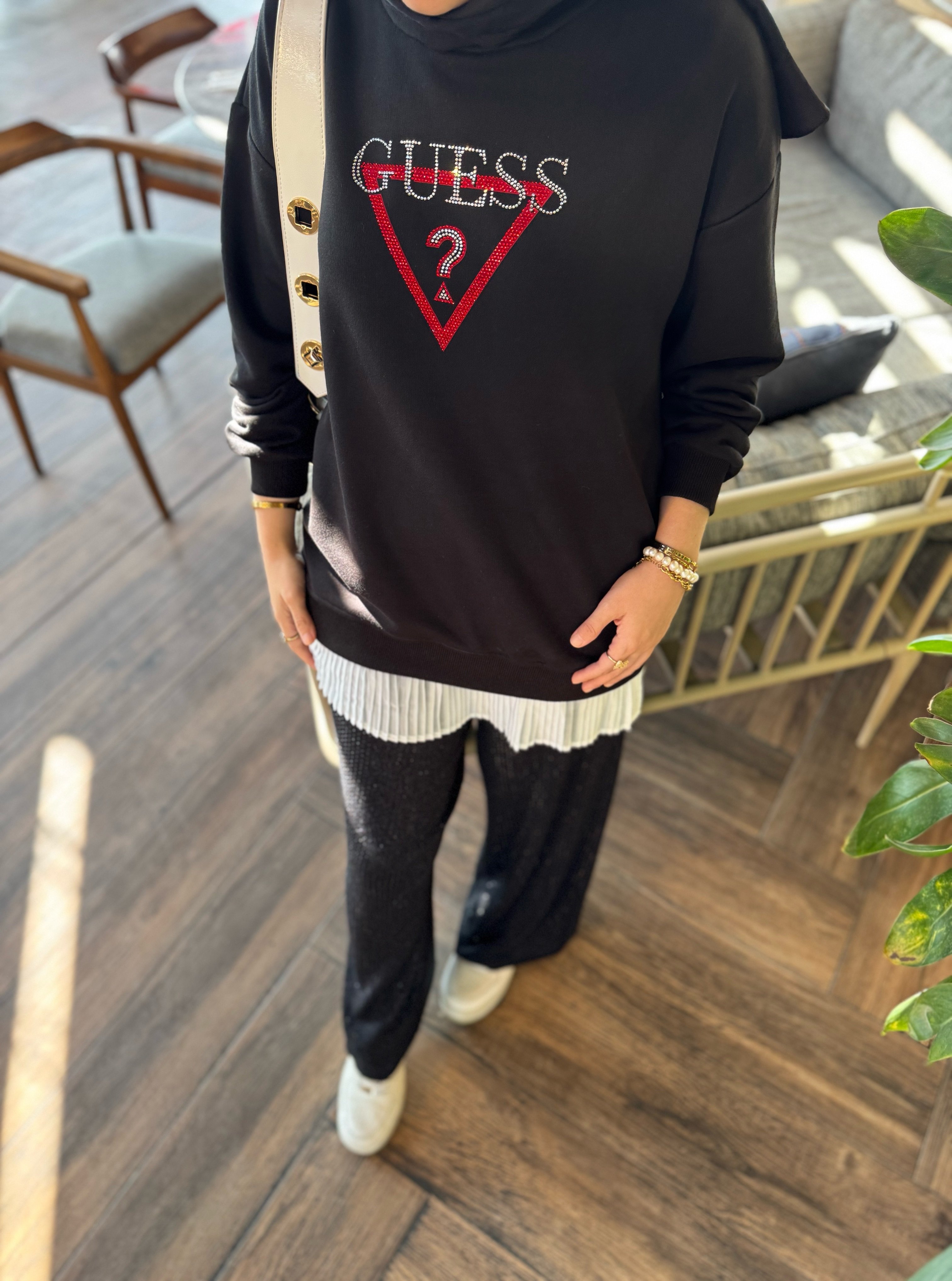 Muadil sweatshirt - siyah
