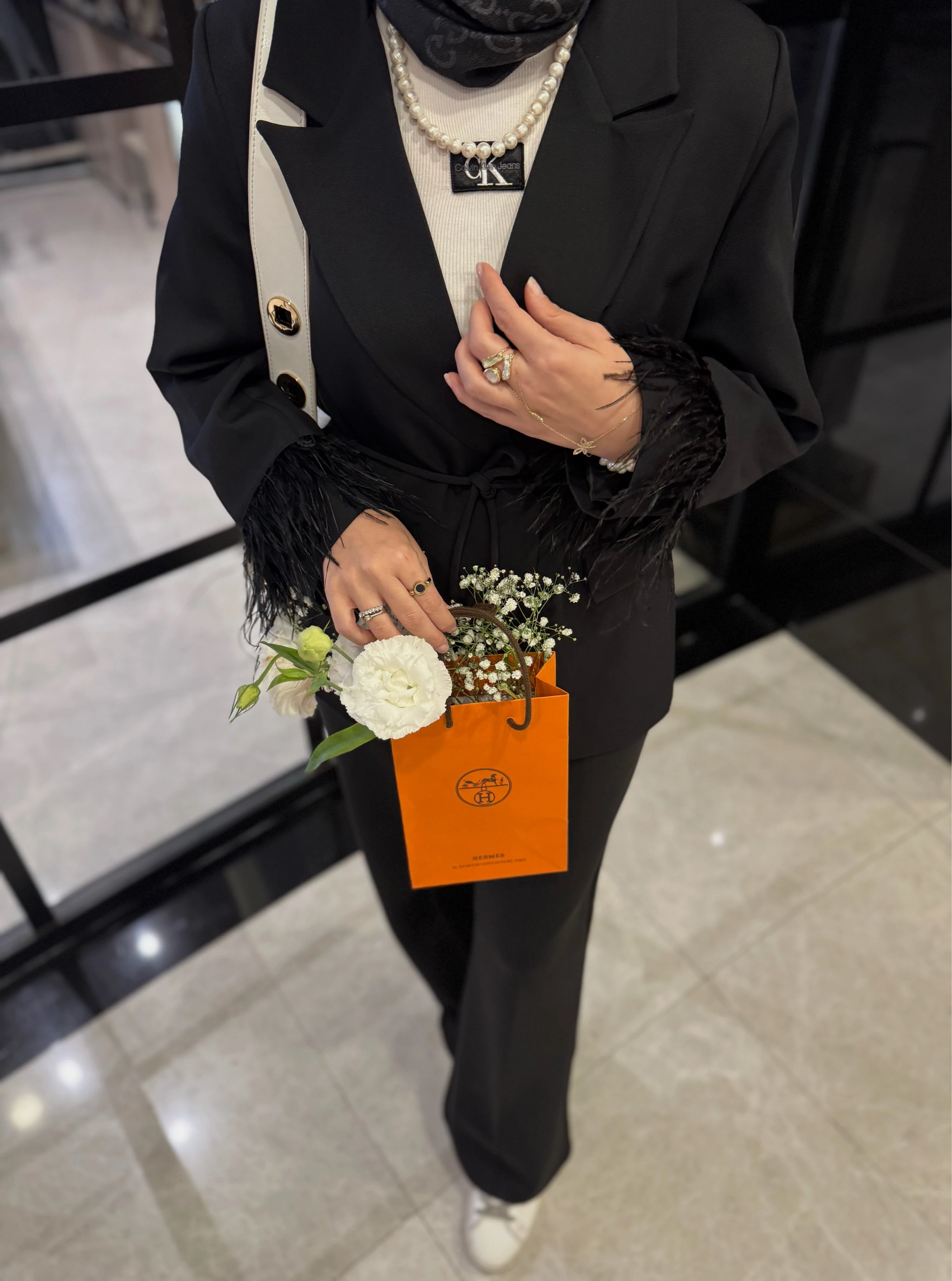 Otrişli ceket - siyah