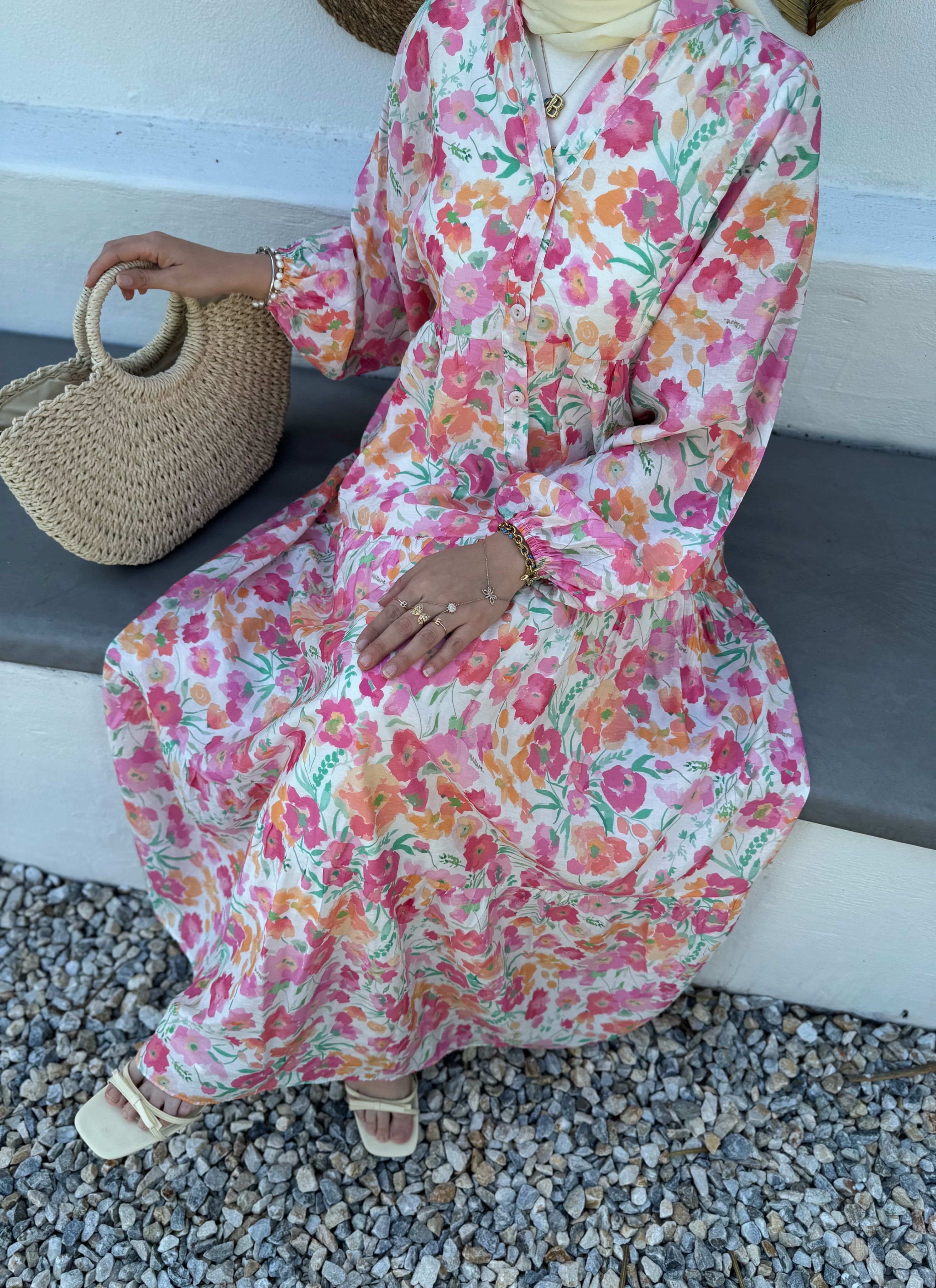 Frezya Elbise - pembe