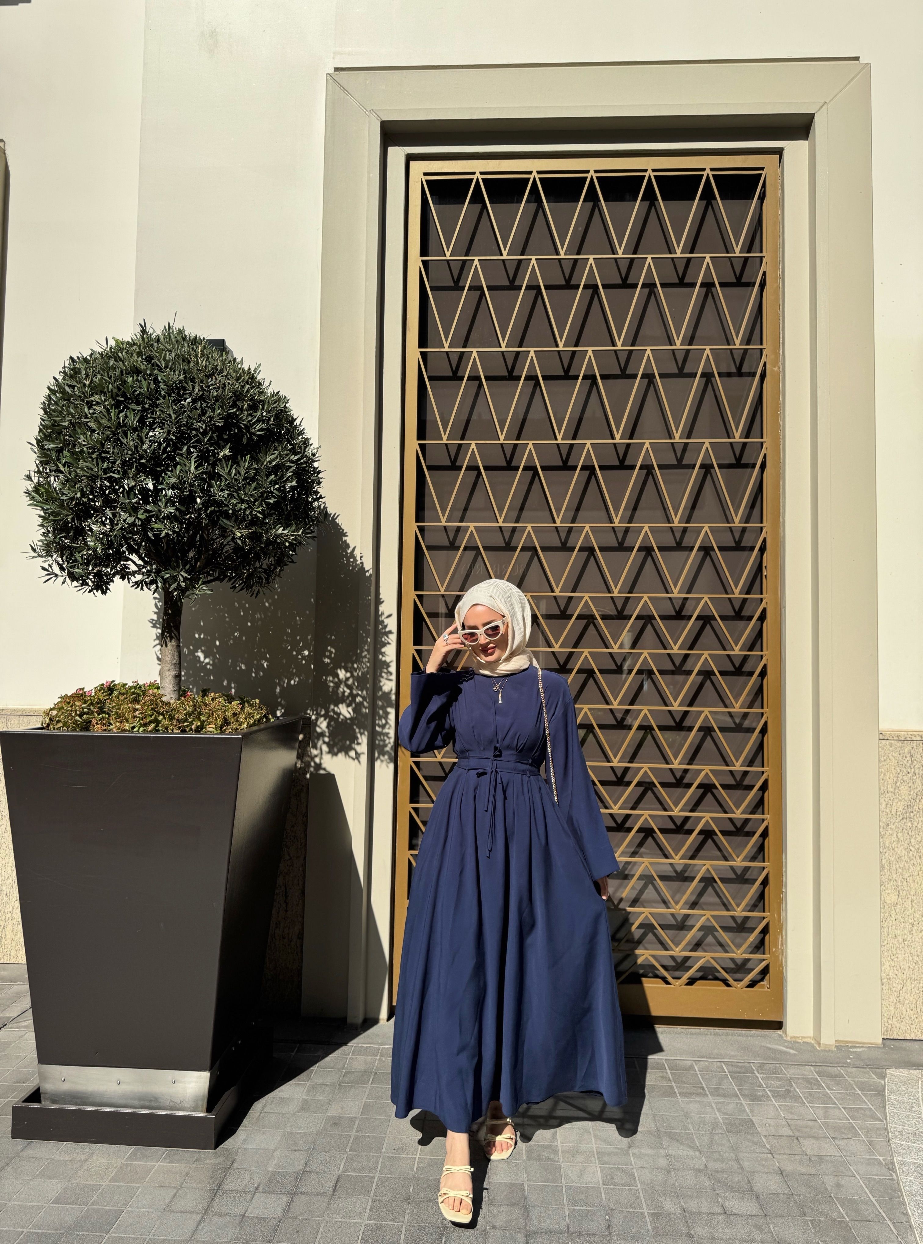 Narin modal elbise - lacivert