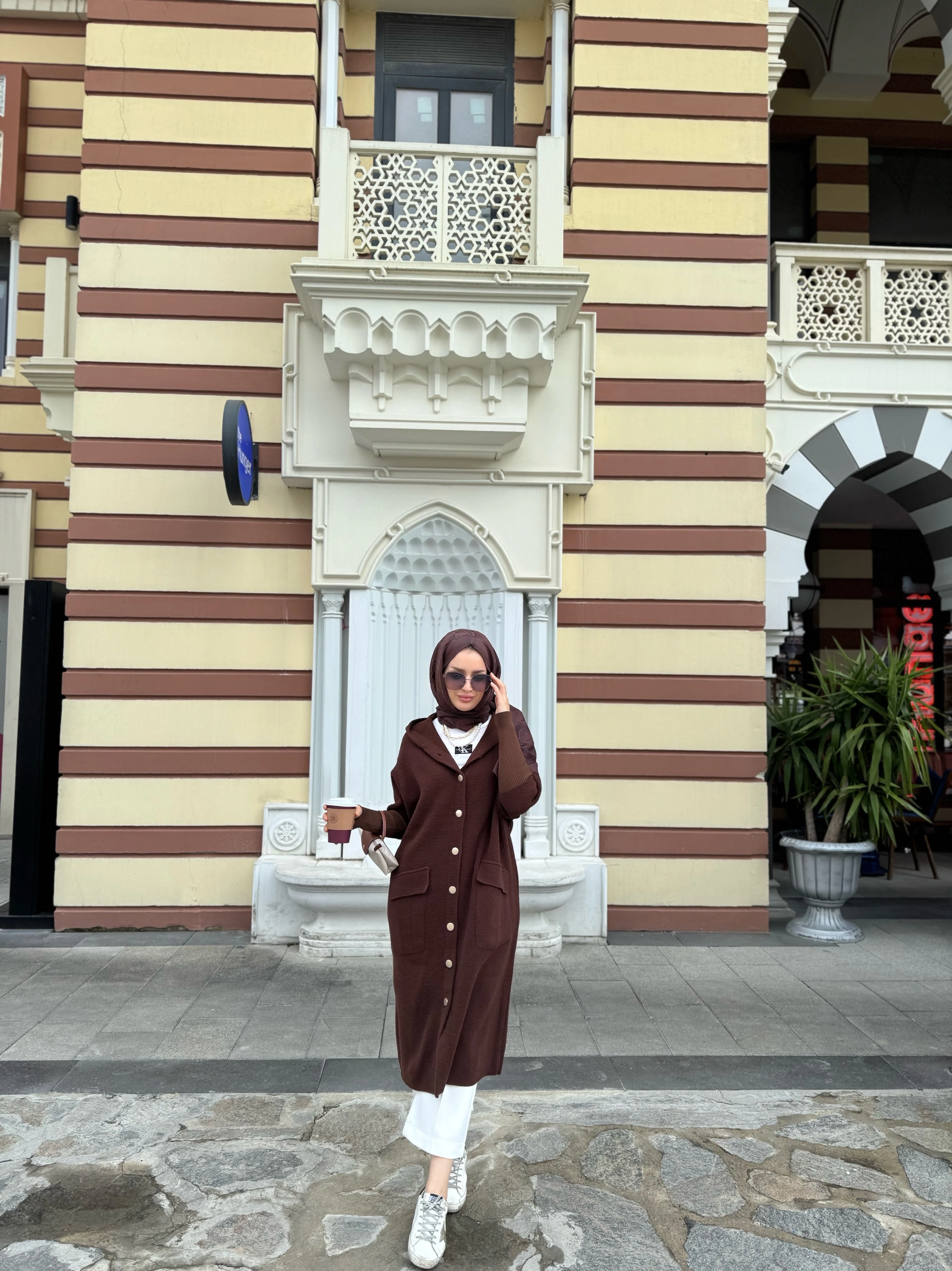 Luna angora hırka - kahverengi 