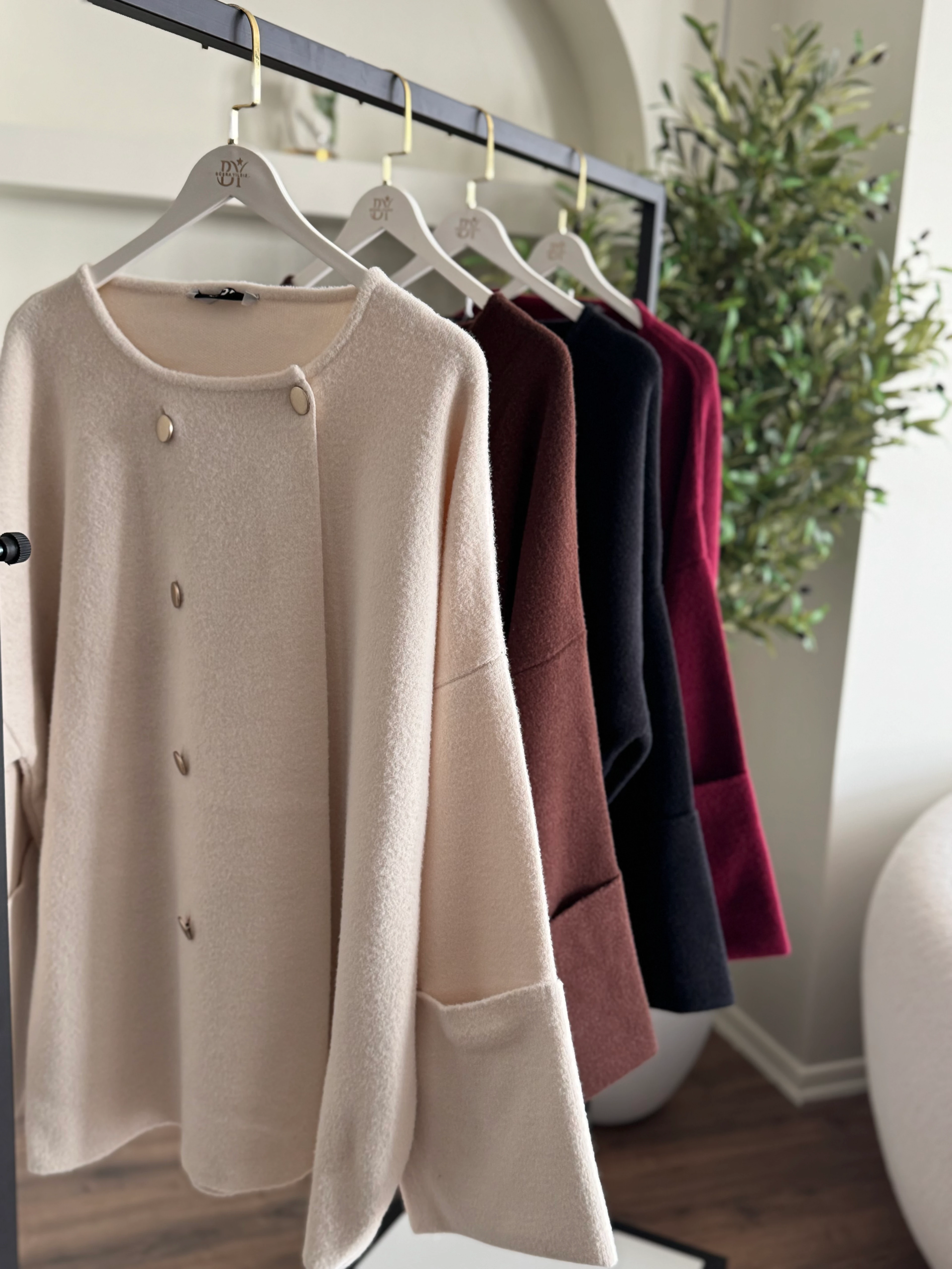 Lina angora hırka - bordo