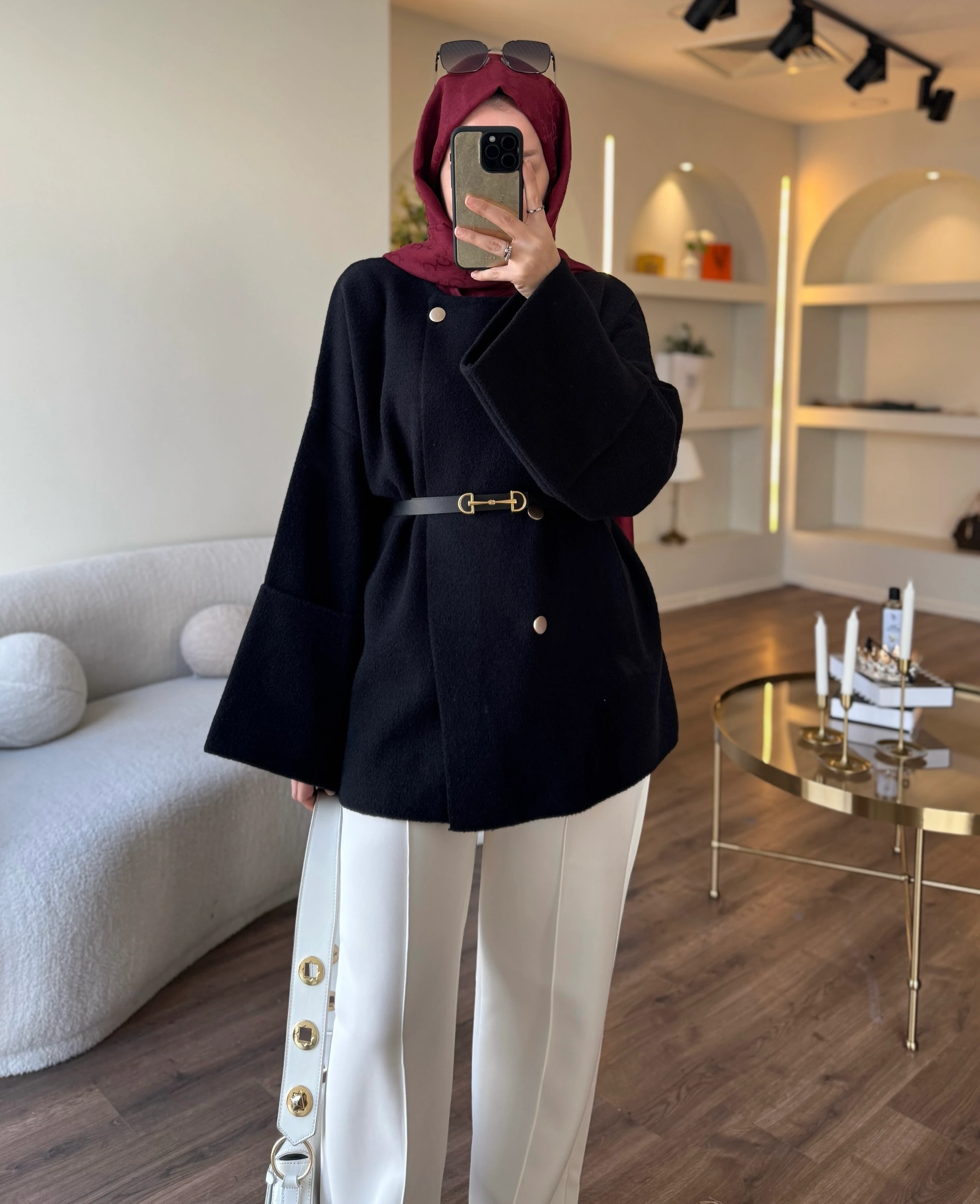 Lina angora hırka - siyah