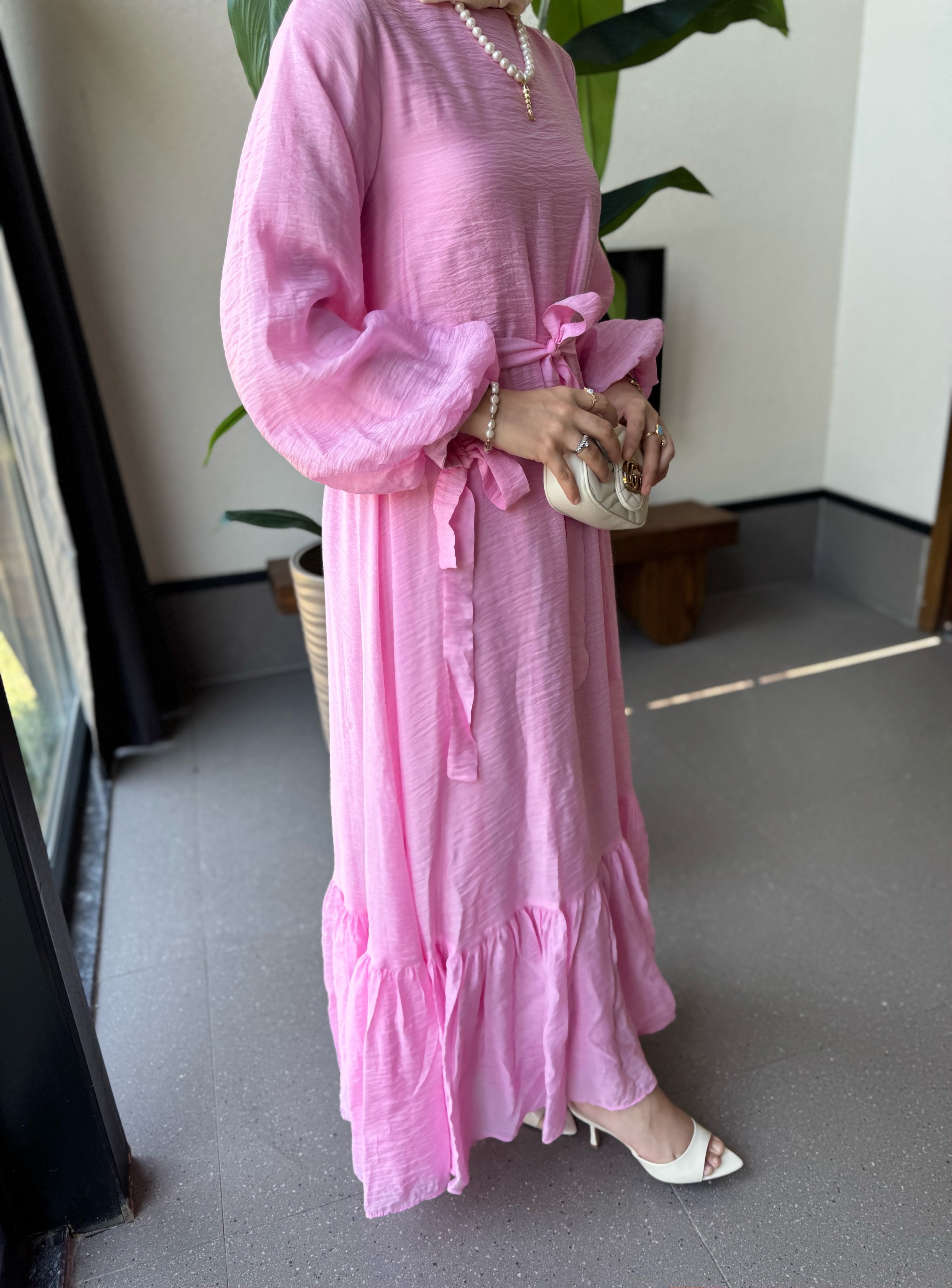 Lina elbise - pembe 