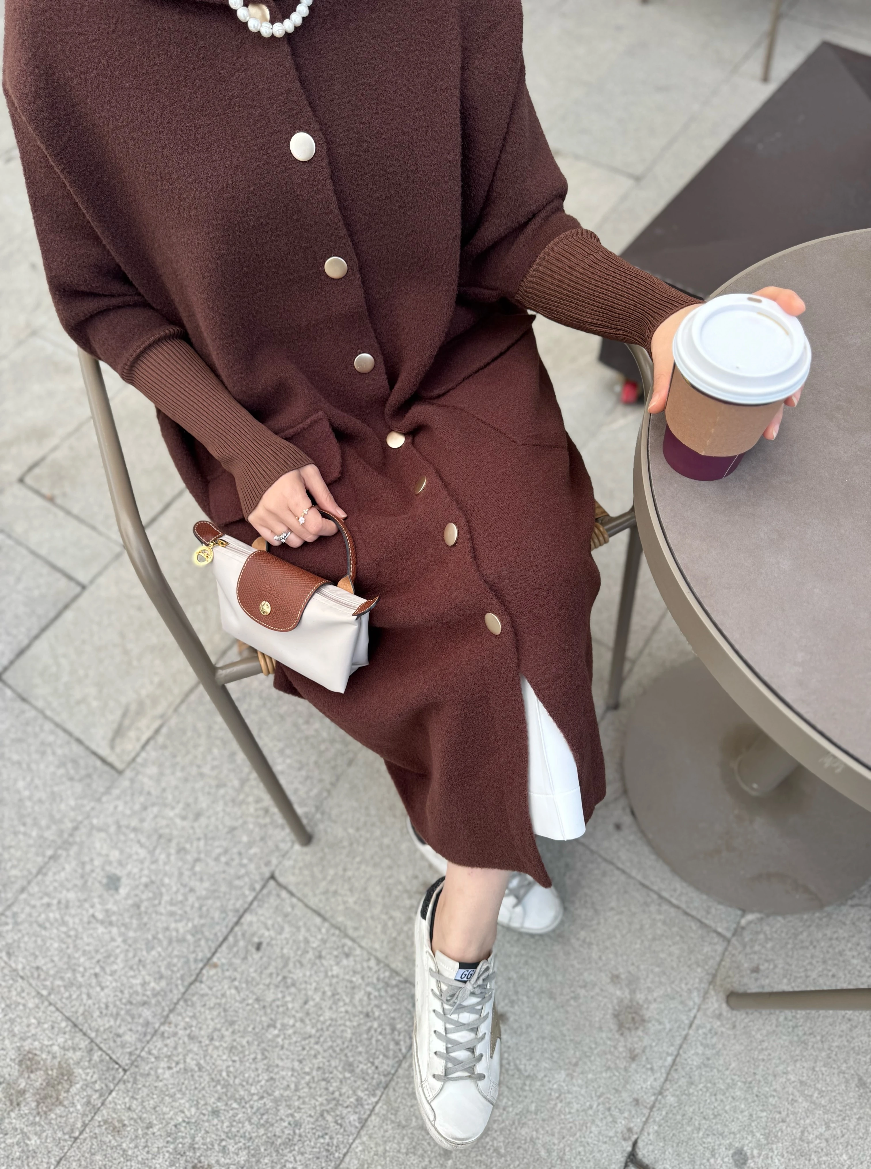 Luna angora hırka - kahverengi 