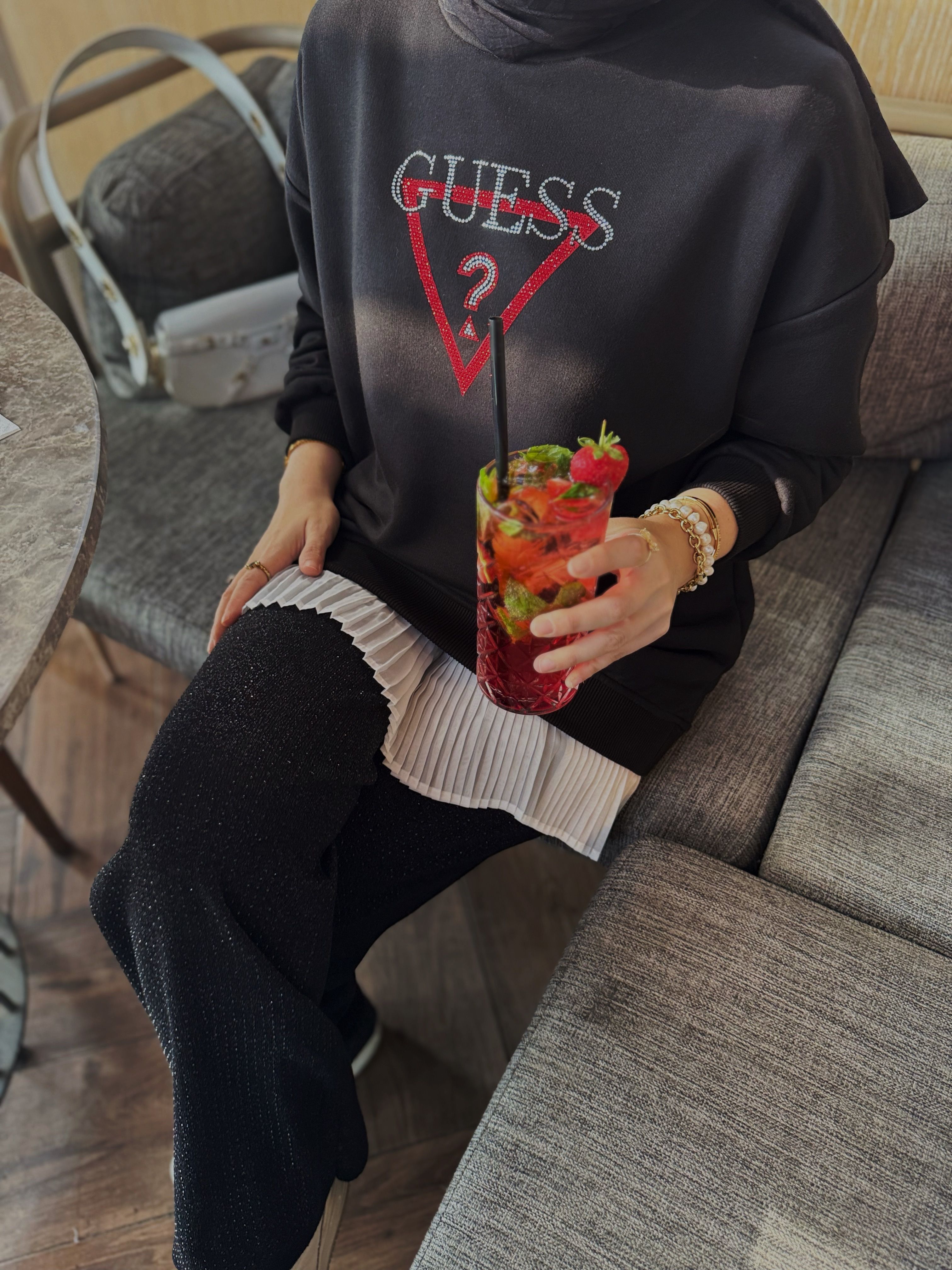 Muadil sweatshirt - siyah