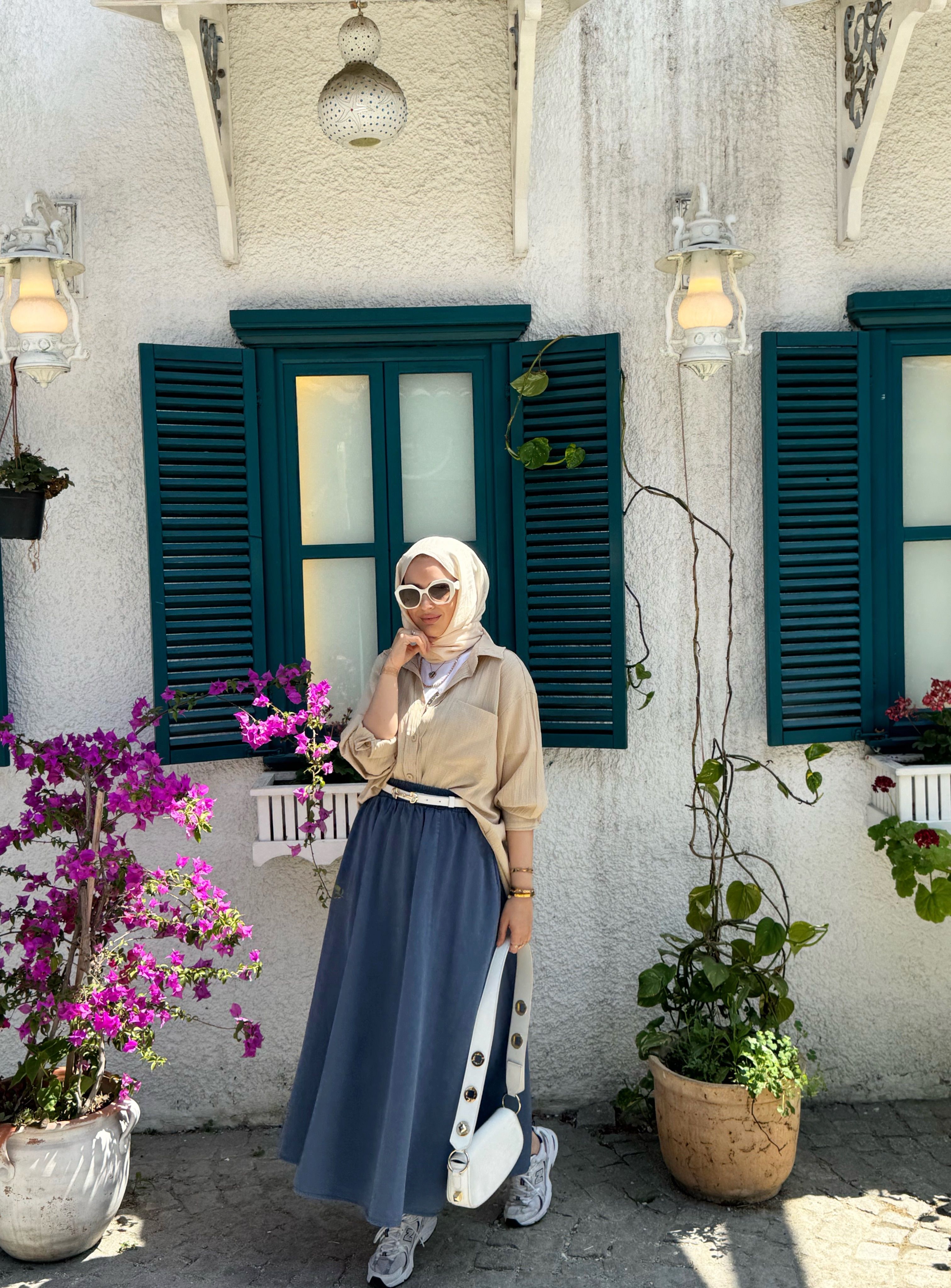 Gofre gömlek - taş 