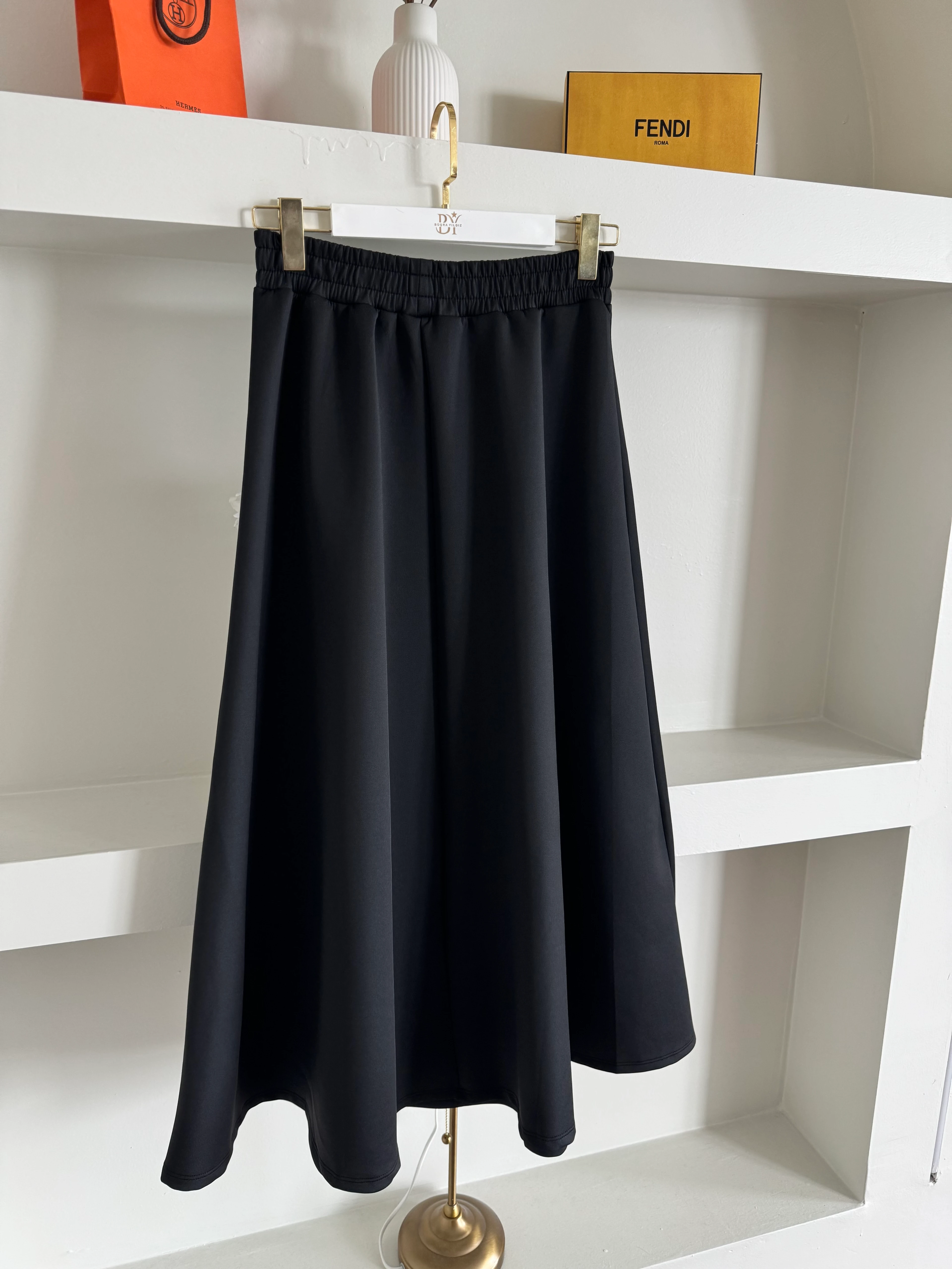 Kloş scuba etek - siyah