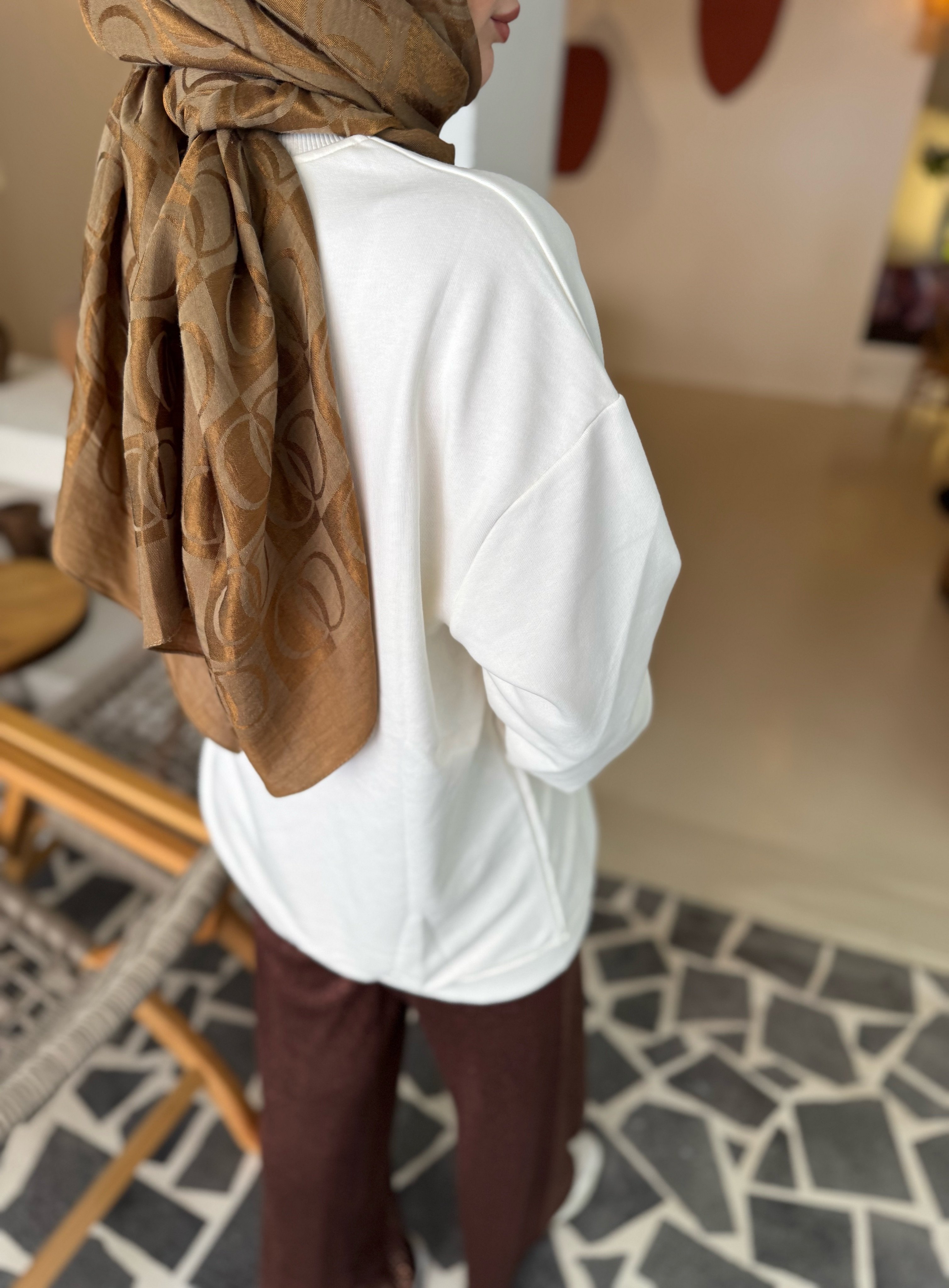 Gess sweatshirt - beyaz