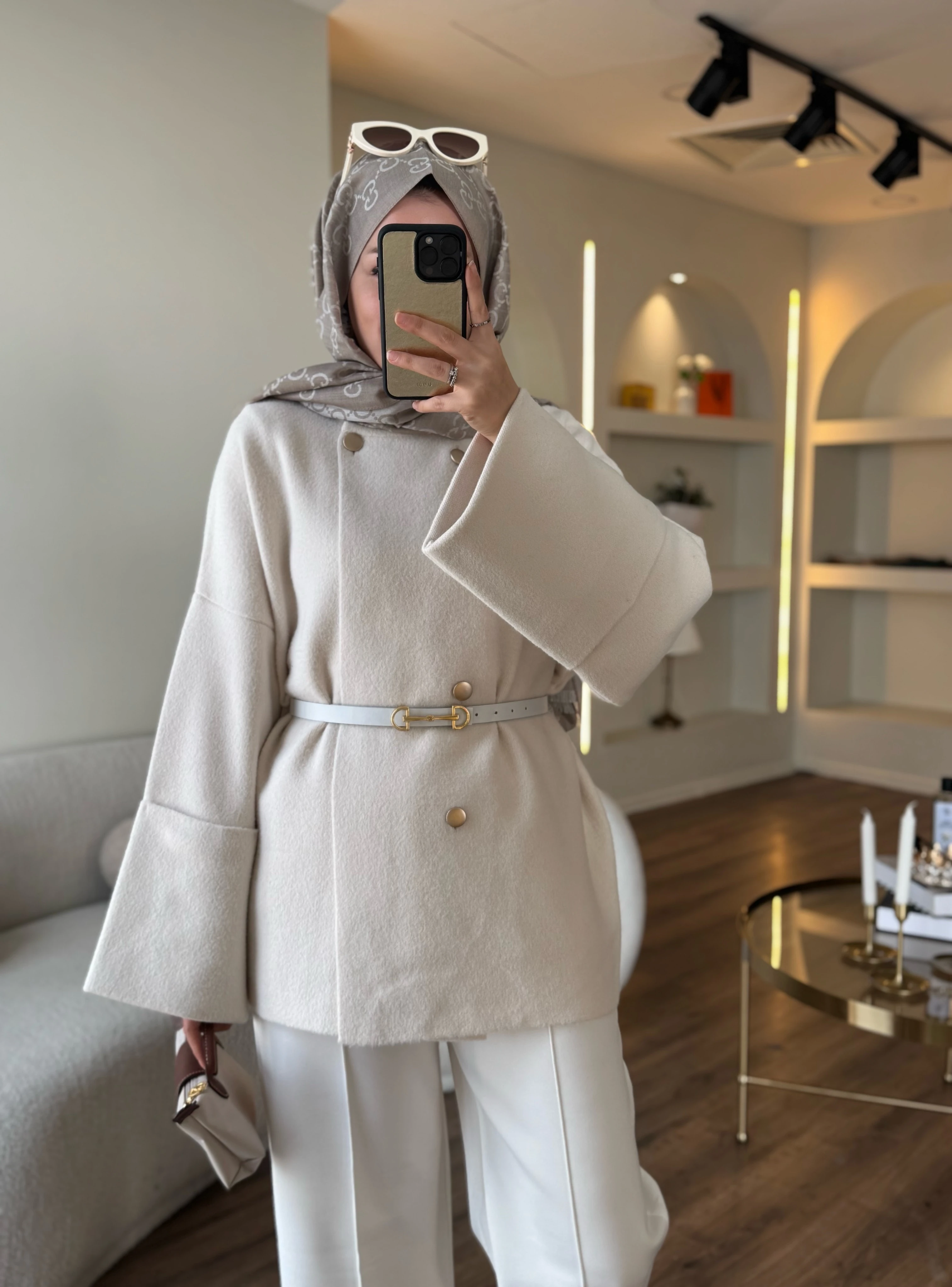 Lina angora hırka - ekru