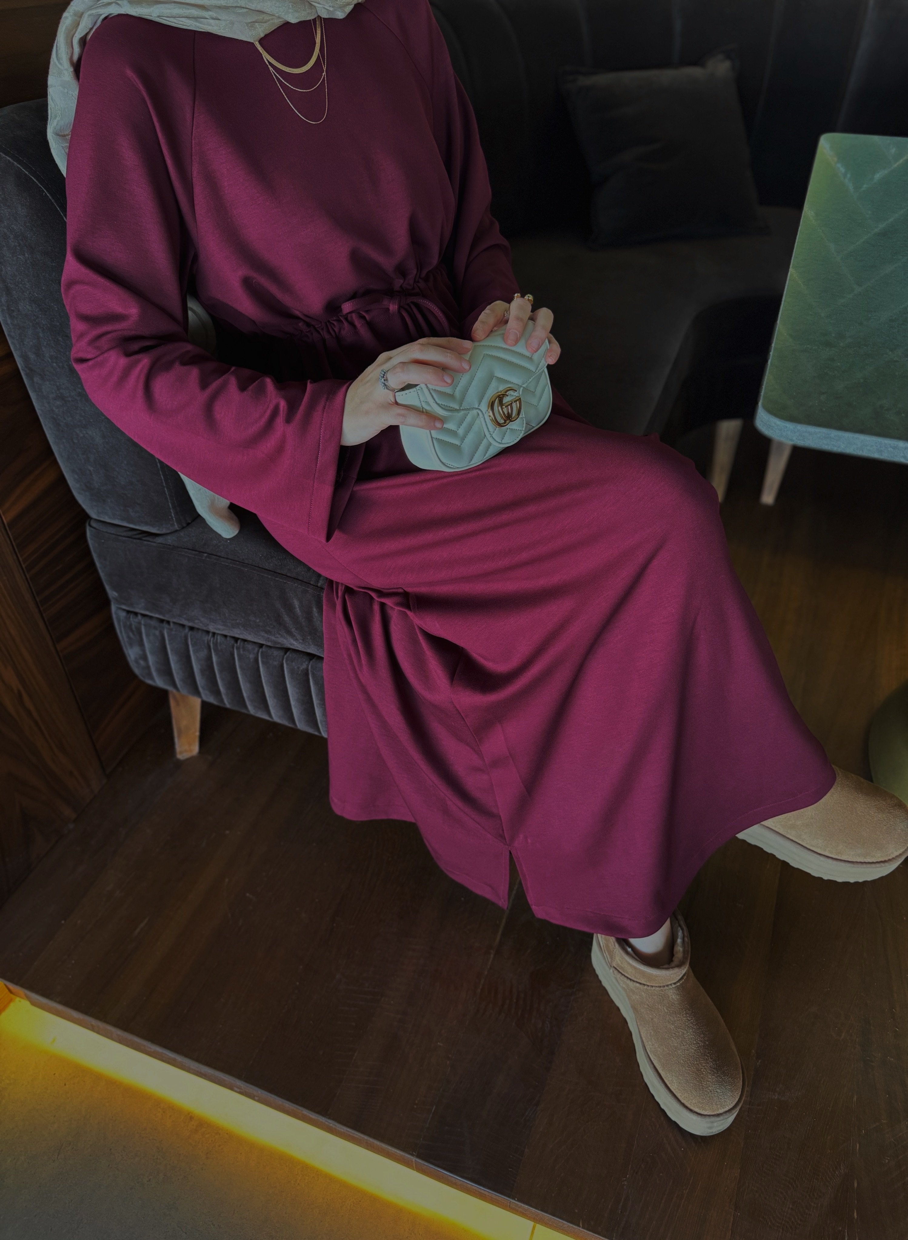 Mira oyşo elbise - bordo
